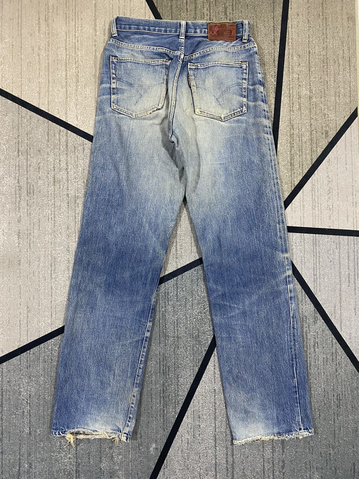 HOLLYWOOD RANCH MARKET × Japanese Brand Vintage H.R Market Distressed Denim Japanese Brand 32x 33 Size US 32 / EU 48 - 2 Thumbnail