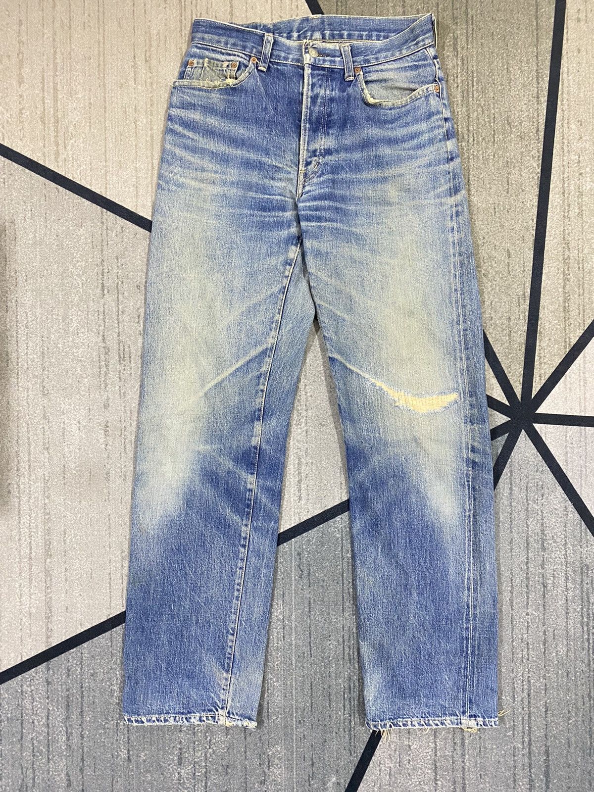 HOLLYWOOD RANCH MARKET × Japanese Brand Vintage H.R Market Distressed Denim Japanese Brand 32x 33 Size US 32 / EU 48 - 1 Thumbnail
