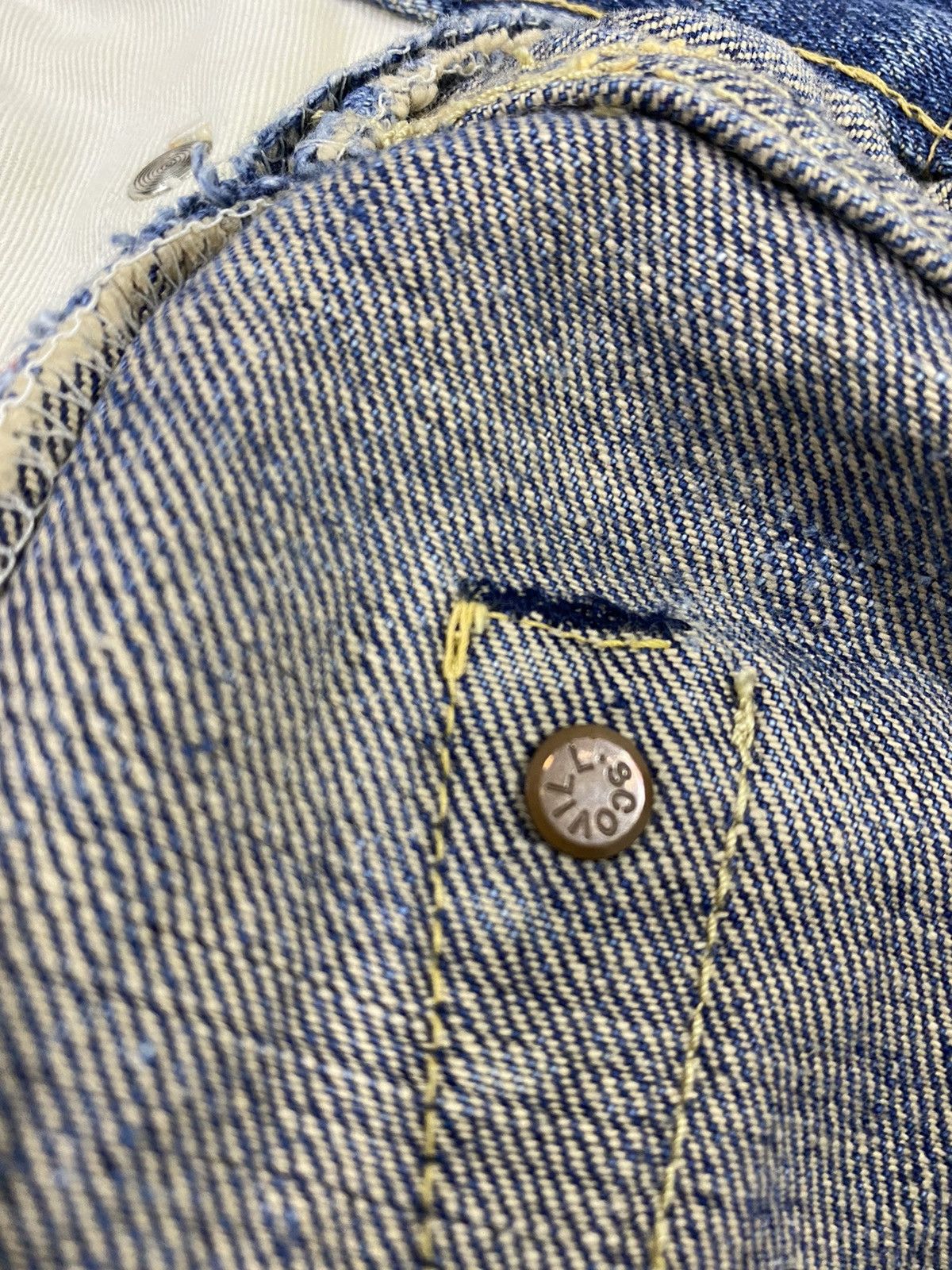 HOLLYWOOD RANCH MARKET × Japanese Brand Vintage H.R Market Distressed Denim Japanese Brand 32x 33 Size US 32 / EU 48 - 10 Thumbnail
