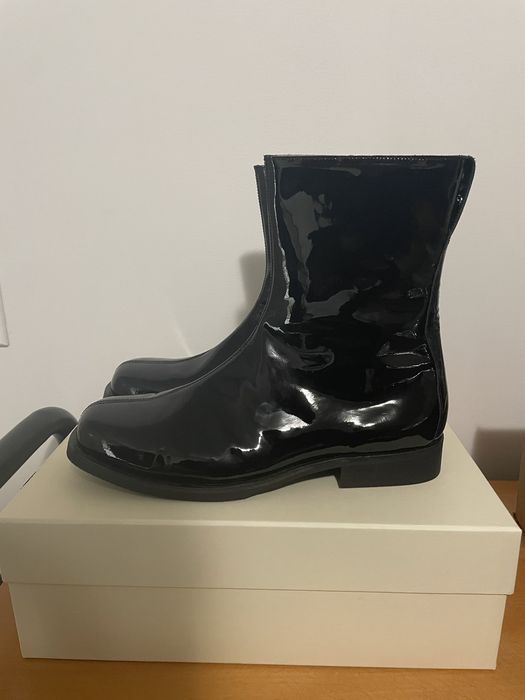 Our Legacy Our Legacy Slim Camion Boots - Black Patent Leather EU