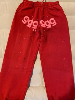 Buy Sp5der Number 555 Sweatpants 'Red' - 2406 100000204N5S RED