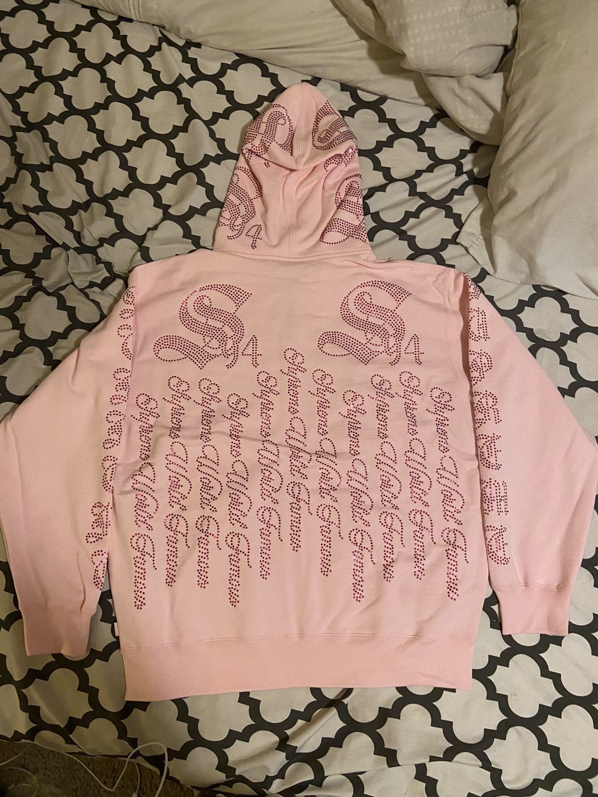 【XL】b.b. Simon® Zip Up Hooded Sweatshirt B.B. Simon × Supreme Supreme x B.B. Simon Rhinestone Zip-Up