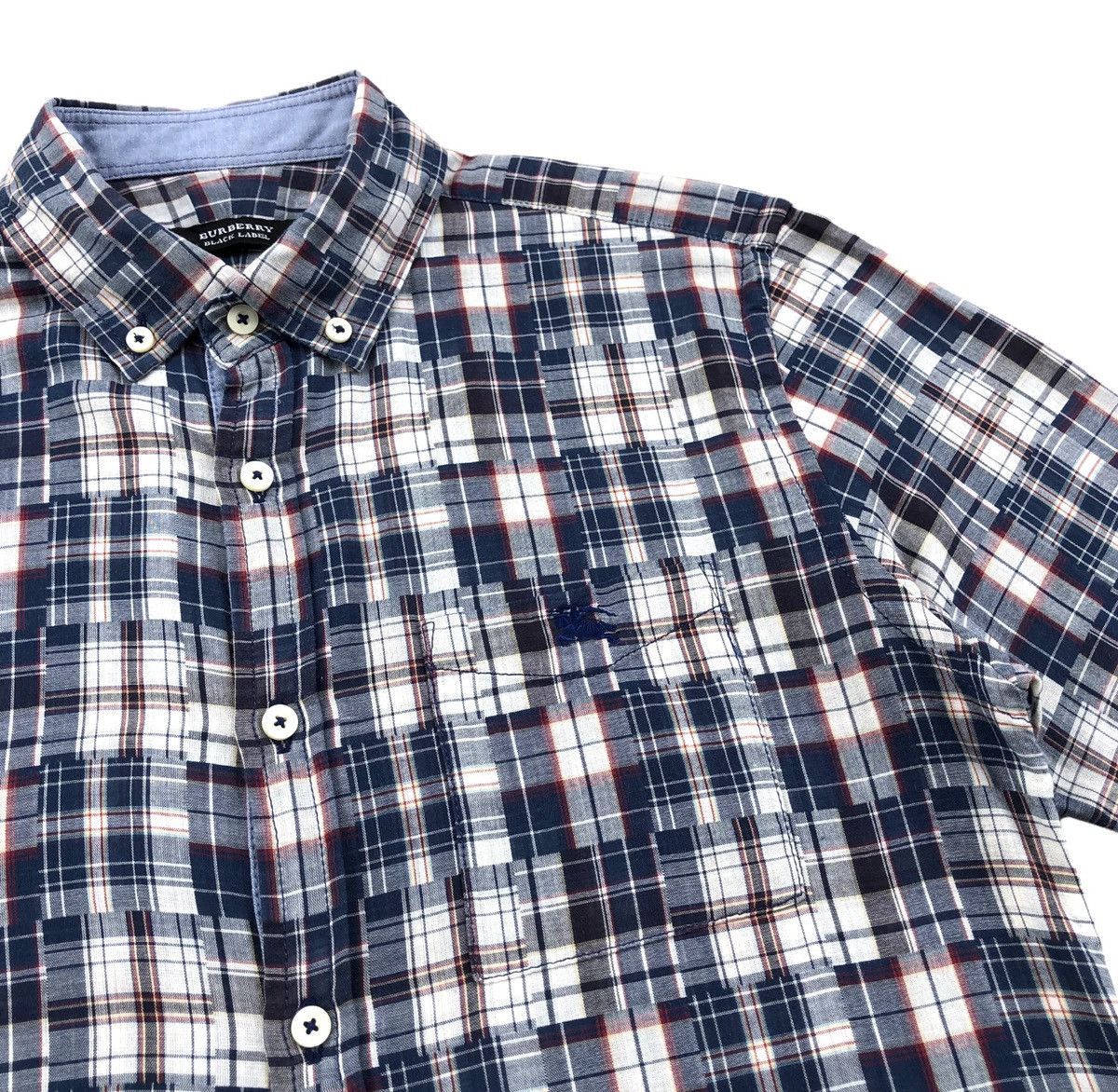 Burberry Burberry Printed Pattern Patchwork Short Sleeves Shirt Size US S / EU 44-46 / 1 - 5 Thumbnail