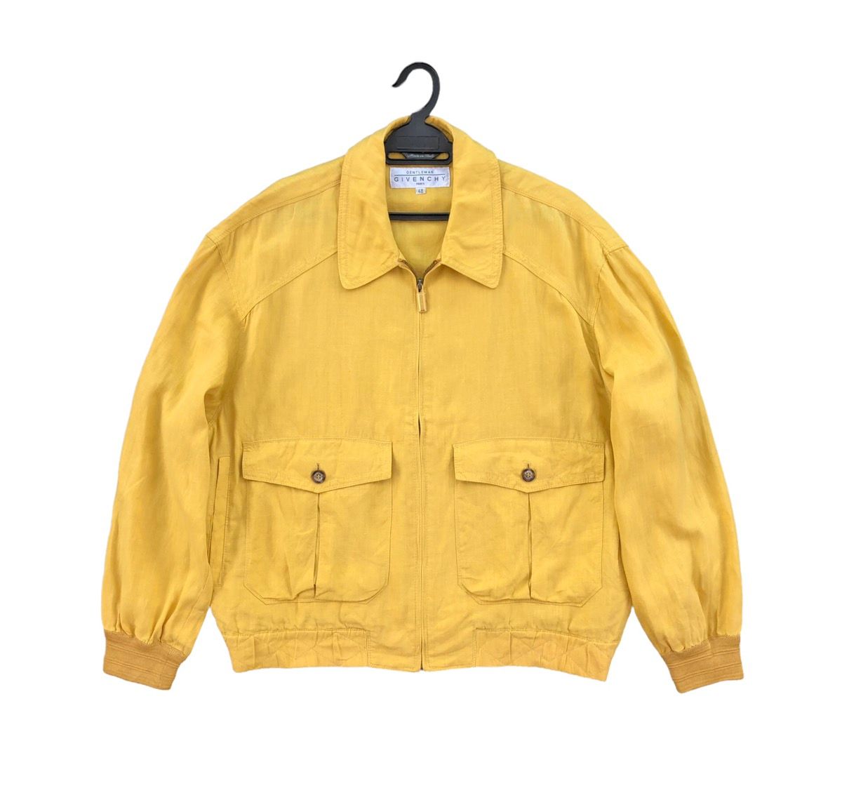 Pre-owned Givenchy X Vintage Givenchy Gentleman Cargo Pocket Bomber Jacket In Yellow