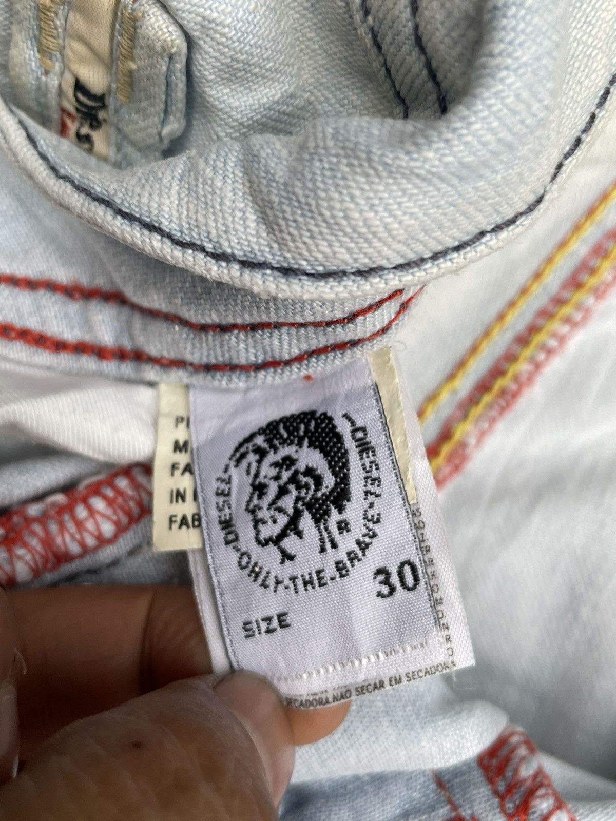 Designer STEALS Vintage Diesel Light Wash Denim Size US 33 - 17 Thumbnail