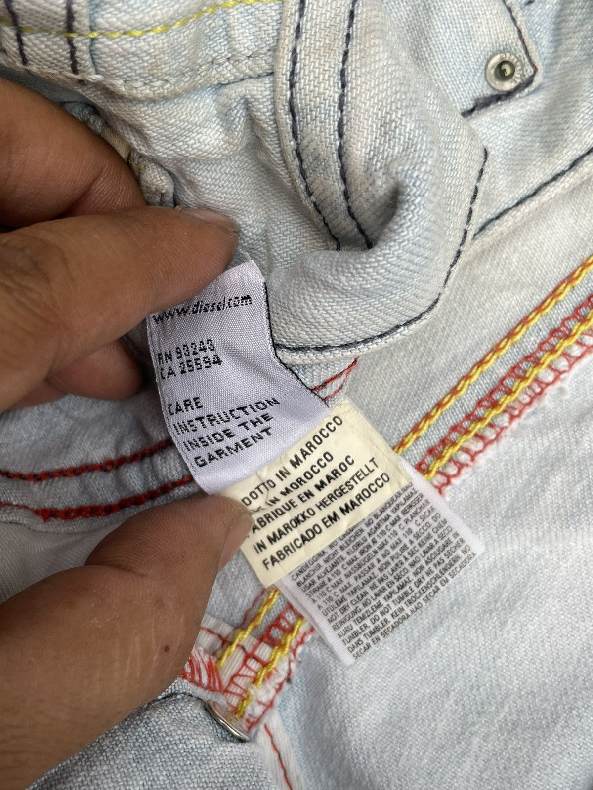 Designer STEALS Vintage Diesel Light Wash Denim Size US 33 - 16 Thumbnail