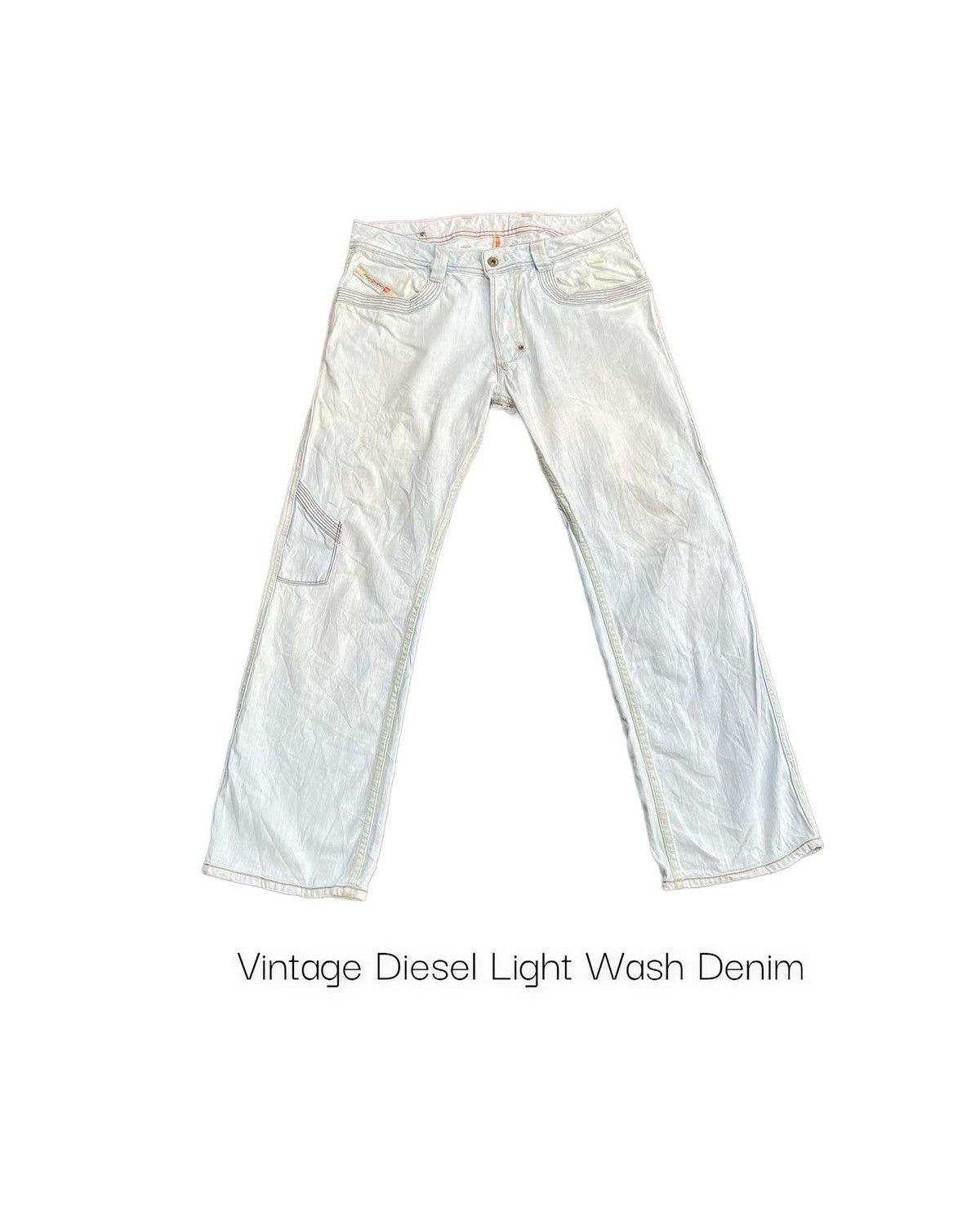Designer STEALS Vintage Diesel Light Wash Denim Size US 33 - 1 Thumbnail