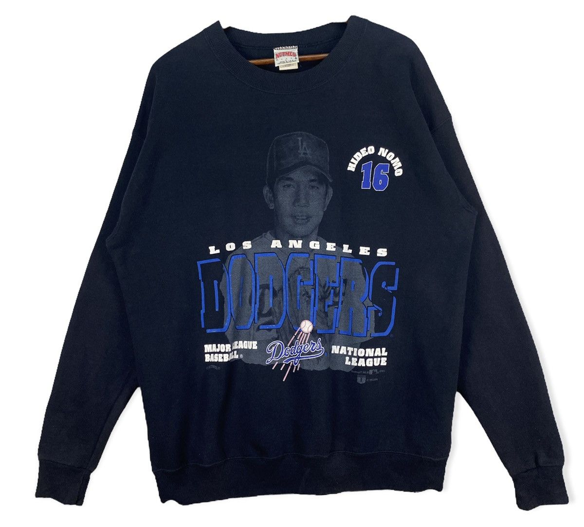 MLB Vintage 90s LA Dodgers Hideo Nomo Sweatshirt Size US L / EU 52-54 / 3 - 1 Thumbnail