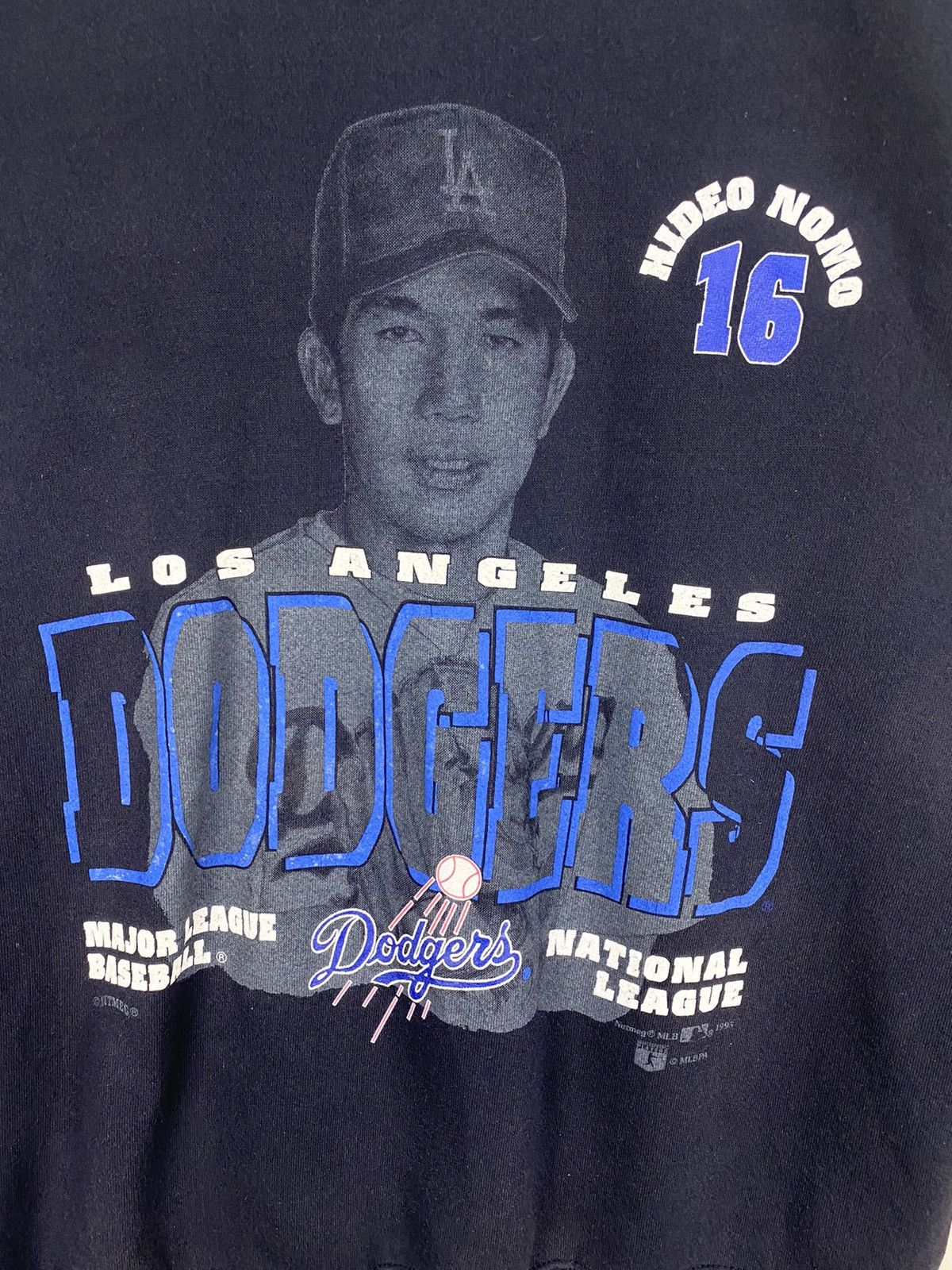 MLB Vintage 90s LA Dodgers Hideo Nomo Sweatshirt Size US L / EU 52-54 / 3 - 3 Thumbnail