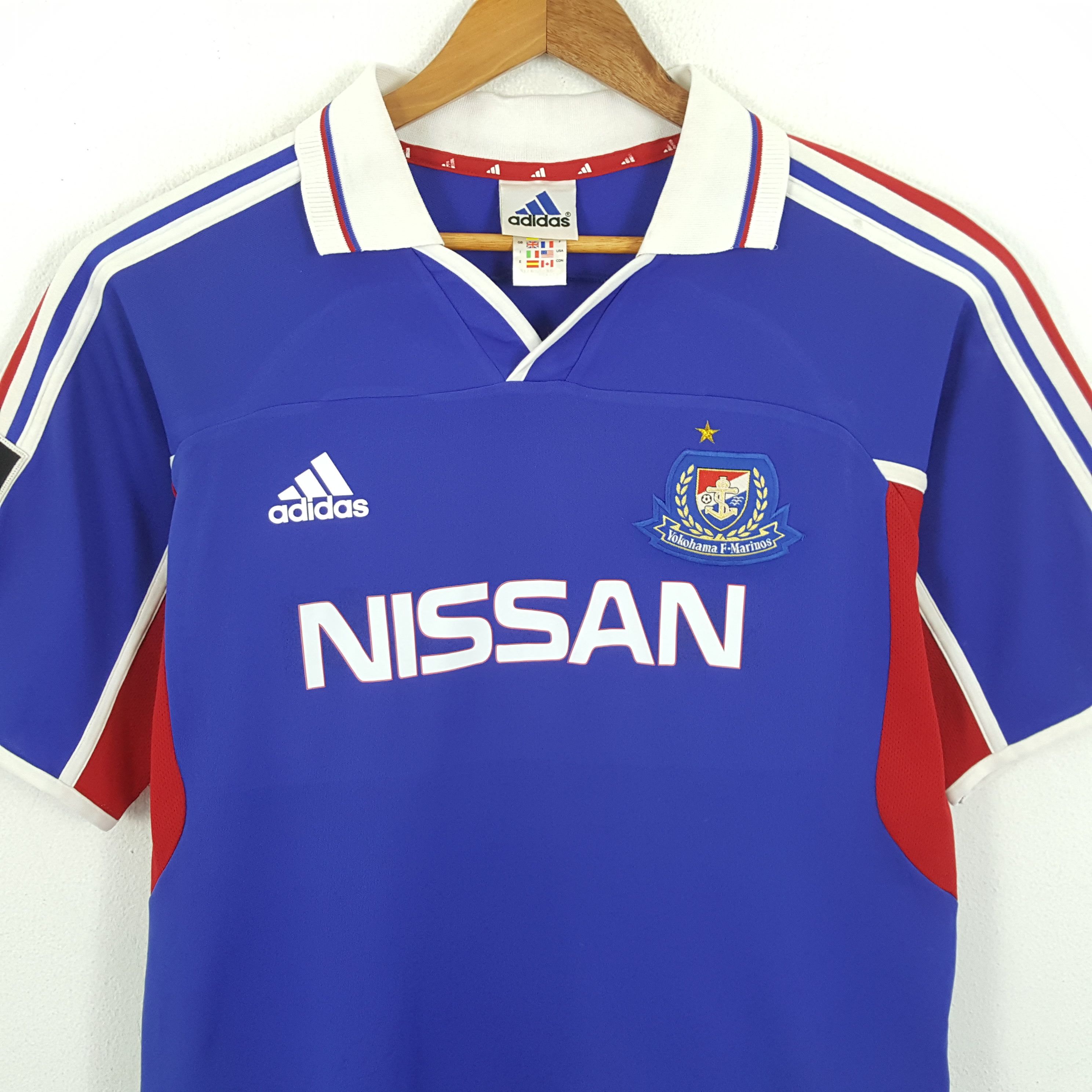 Adidas × Vintage Vintage ADIDAS YOKOHAMA F-MARINOS Japanese Football Jerseys Size US XL / EU 56 / 4 - 2 Thumbnail