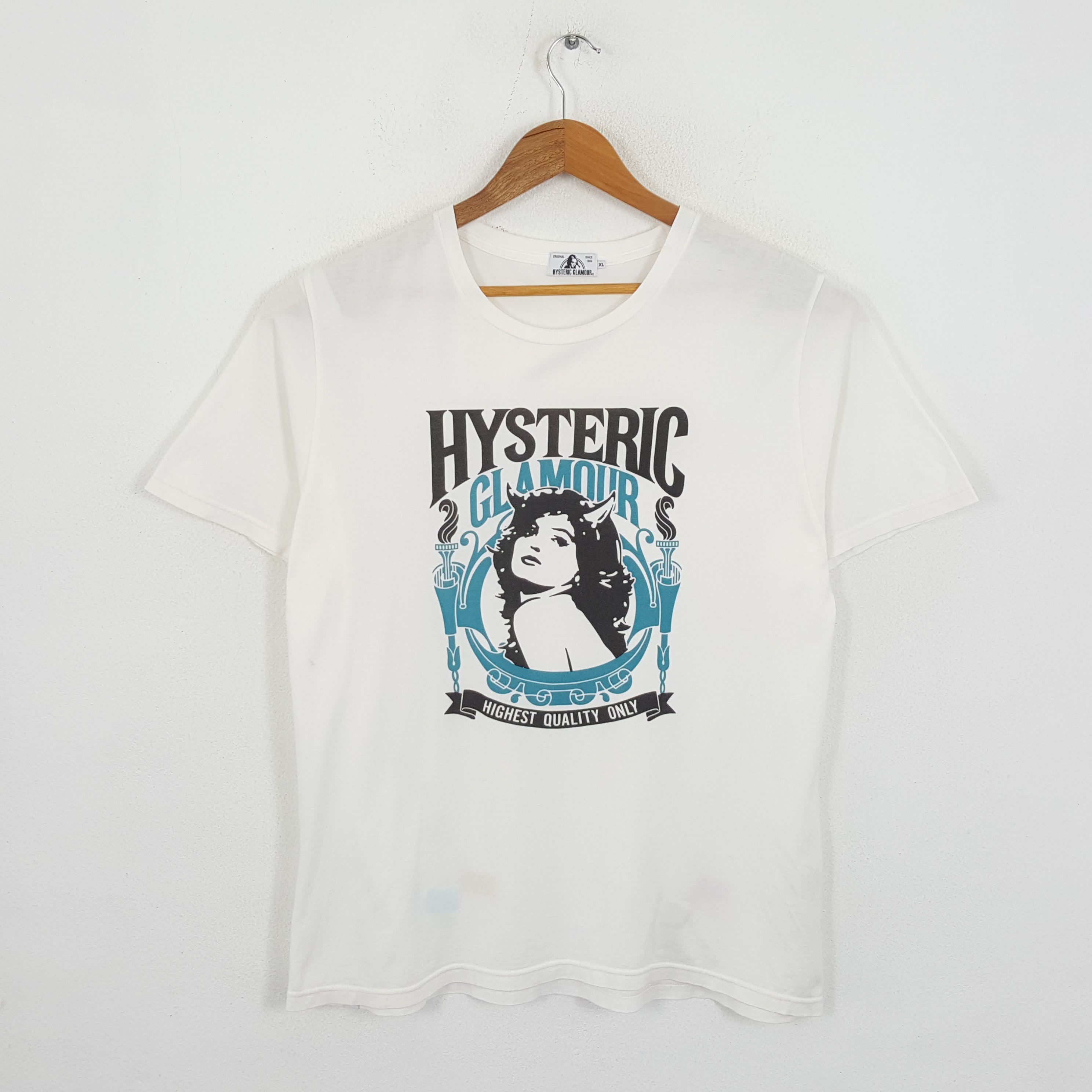 Pre-owned Hysteric Glamour X Vintage Hysteric Glamour Sexy Woman's T-shirt In White