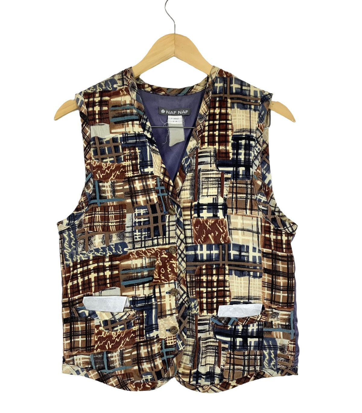 Vintage Naf Naf Sleeveless Vast Jacket Size S