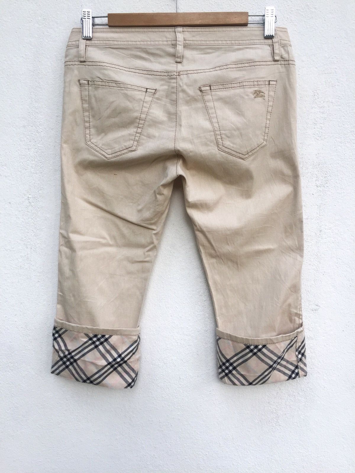 Burberry 🇯🇵 Exc🔥Burberry Blue Label 🇯🇵 Nova Check Crop Pants Size US 29 - 2 Thumbnail