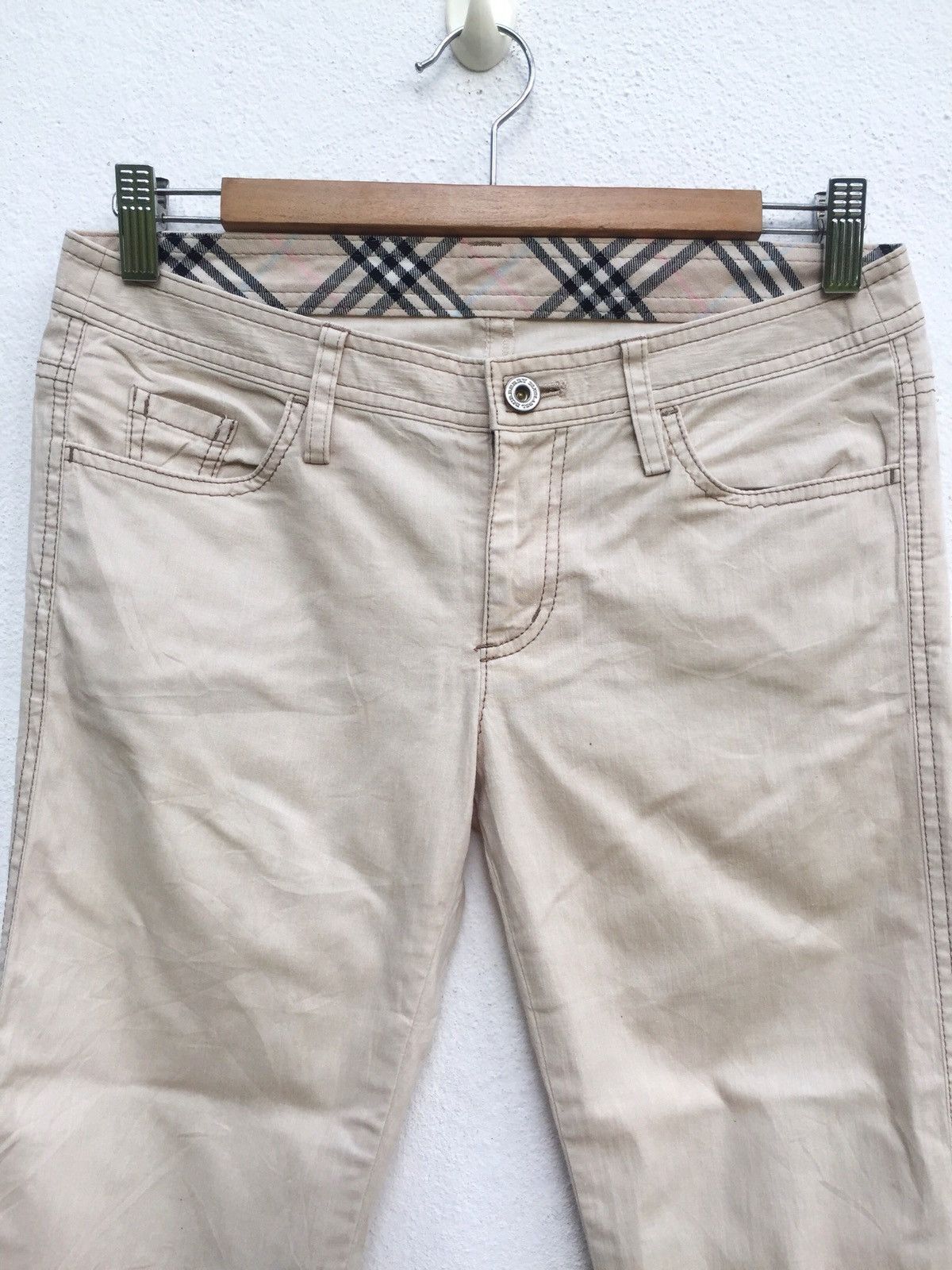 Burberry 🇯🇵 Exc🔥Burberry Blue Label 🇯🇵 Nova Check Crop Pants Size US 29 - 3 Thumbnail