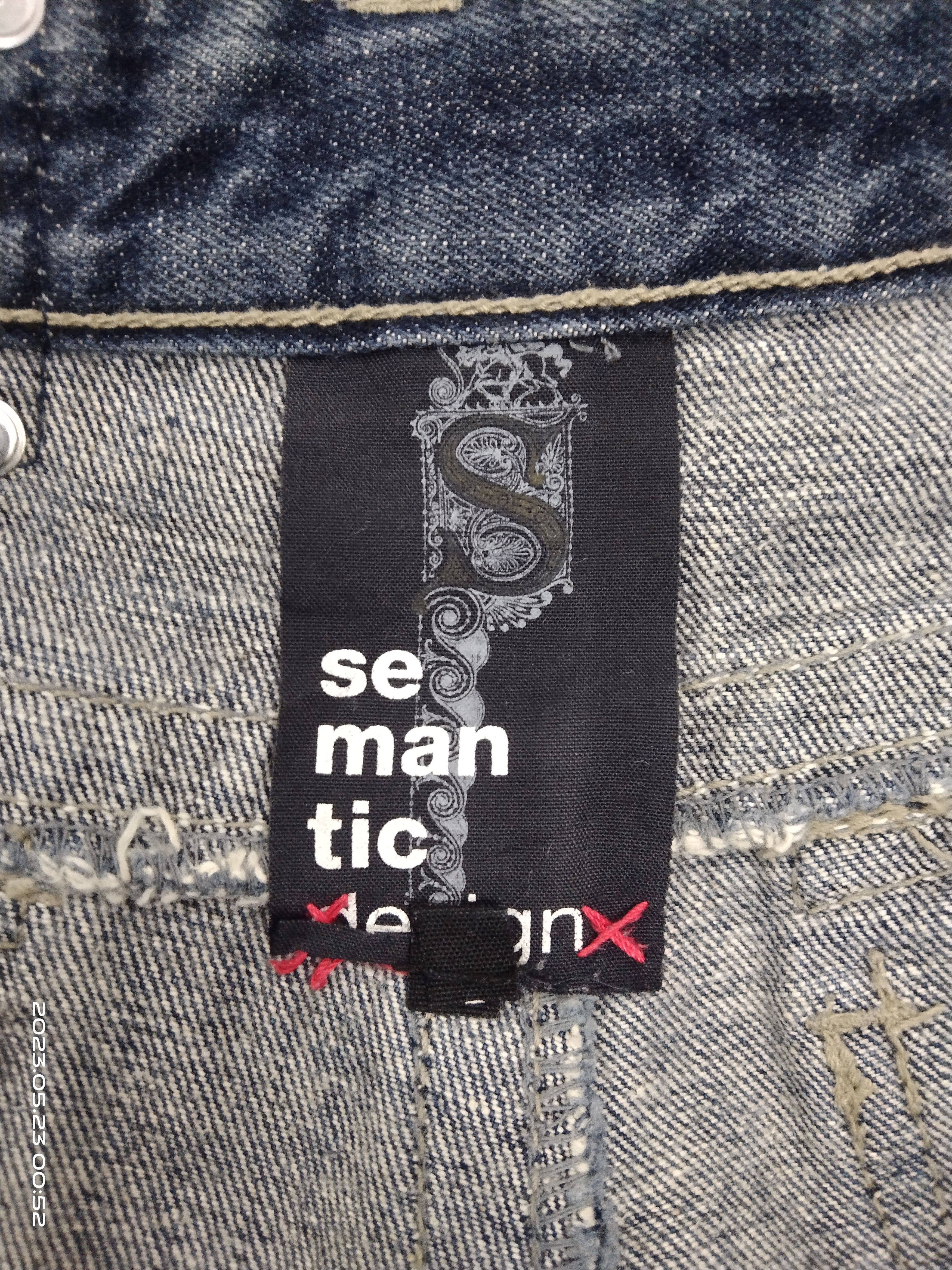 semanticdesign SICK WASHED BLUE SEMANTIC DESIGN STUDDED DENIM PANTS Size US 31 - 10 Thumbnail