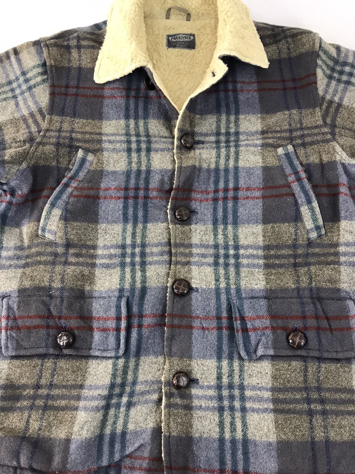 Japanese Brand × Vintage Paralyser Shearling Woven Checked Sherpa Inner K932j Size US L / EU 52-54 / 3 - 2 Thumbnail