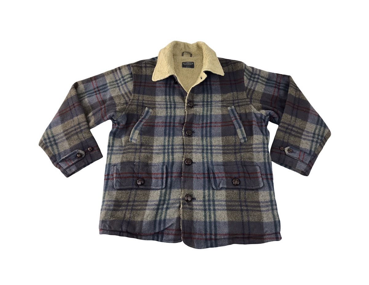 Japanese Brand × Vintage Paralyser Shearling Woven Checked Sherpa Inner K932j Size US L / EU 52-54 / 3 - 1 Thumbnail