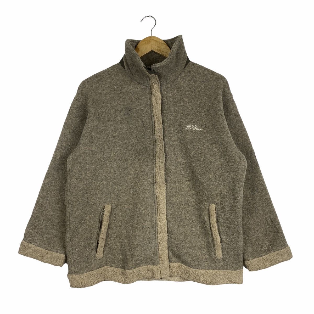 L.L. Bean × Vintage VINTAGE L.L. BEAN OUTDOOR KNEE ELBOW PATCHES FLEECE SWEATER Size US L / EU 52-54 / 3 - 1 Thumbnail