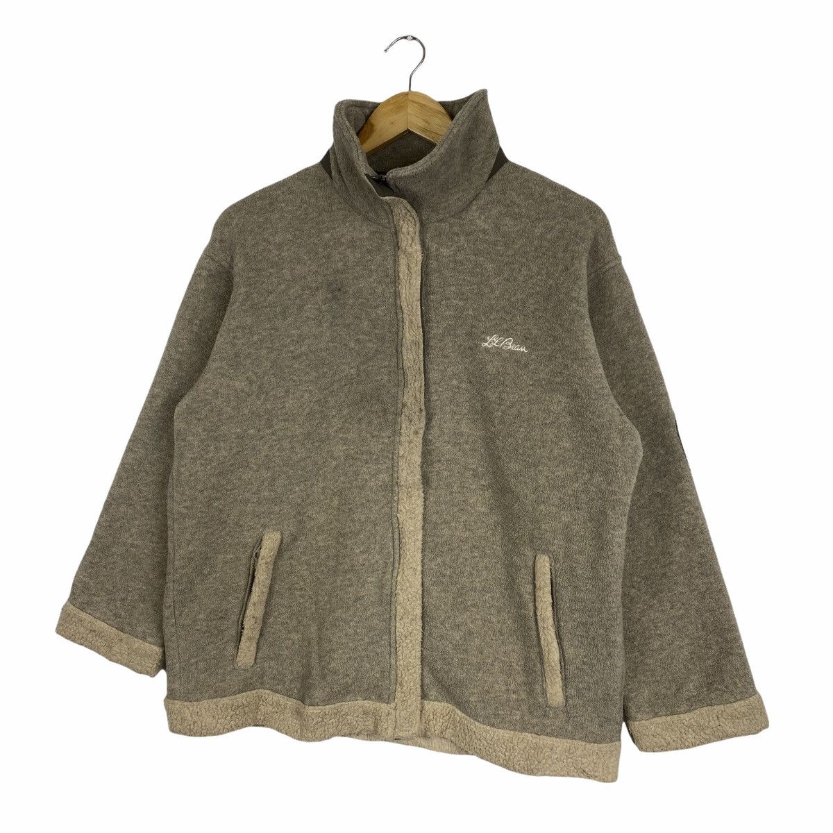 L.L. Bean × Vintage VINTAGE L.L. BEAN OUTDOOR KNEE ELBOW PATCHES FLEECE SWEATER Size US L / EU 52-54 / 3 - 3 Thumbnail