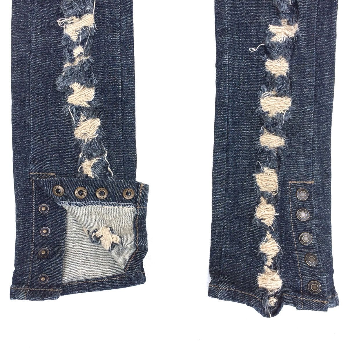 Japanese Brand Distressed Ripped Denim Japanese Brand Skinny women Size 29" - 5 Thumbnail