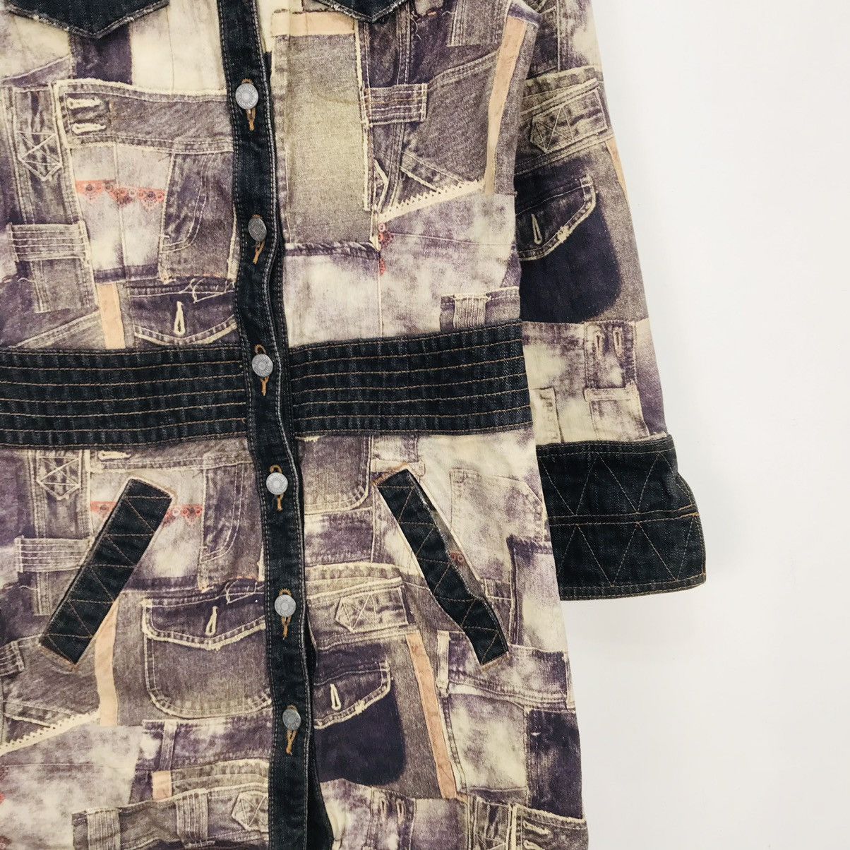 Designer × Japanese Brand Mash Mania Denim JeanPaul Gaultier patchworks style women Size S / US 4 / IT 40 - 4 Thumbnail
