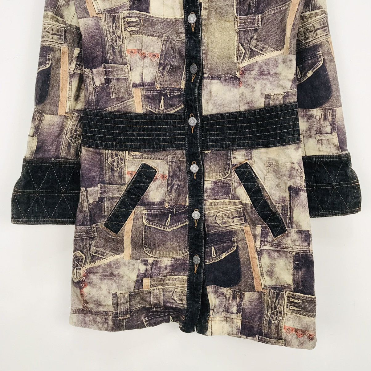 Designer × Japanese Brand Mash Mania Denim JeanPaul Gaultier patchworks style women Size S / US 4 / IT 40 - 5 Thumbnail