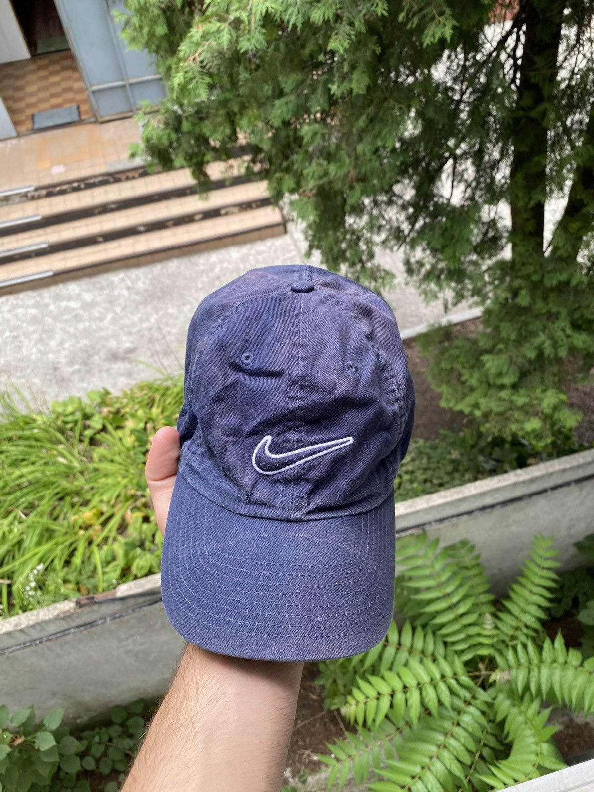 Nike Mens Vintage Nike big swoosh Cap streetwear y2k rare drill Size ONE SIZE - 1 Thumbnail