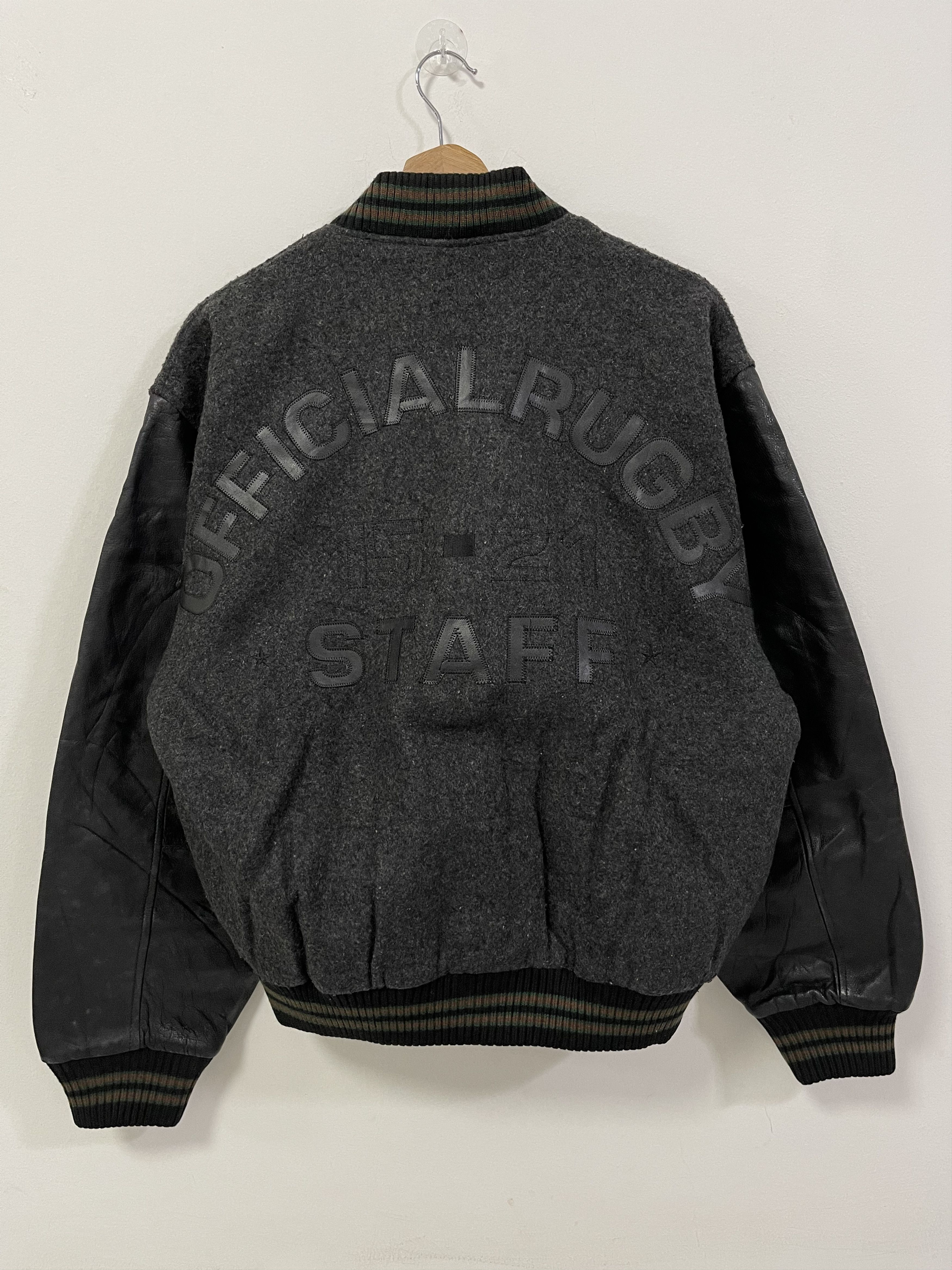 Leather Designer L. Lambertari Italian Varsity Jacket Size US L / EU 52-54 / 3 - 1 Thumbnail