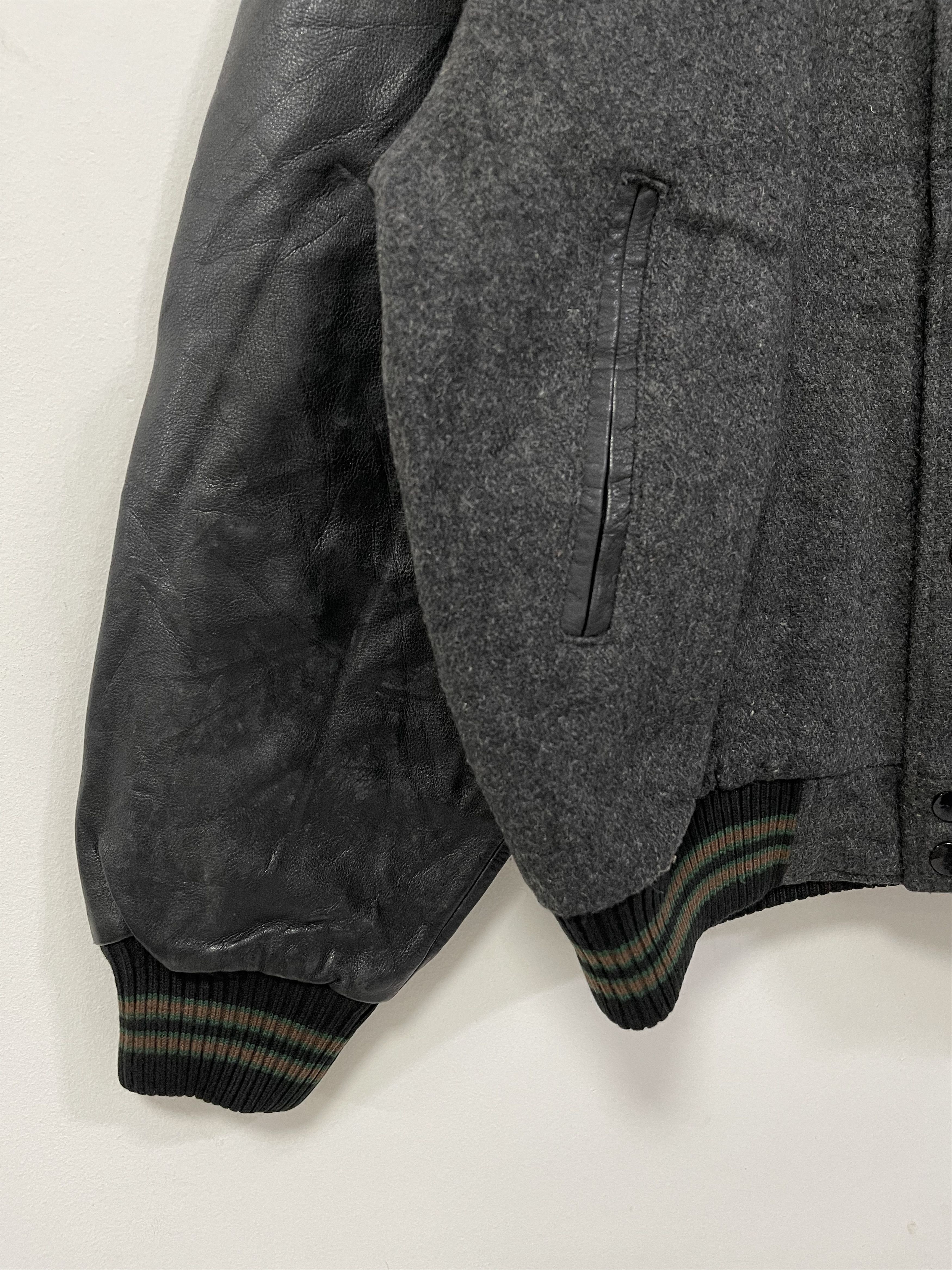 Leather Designer L. Lambertari Italian Varsity Jacket Size US L / EU 52-54 / 3 - 10 Thumbnail