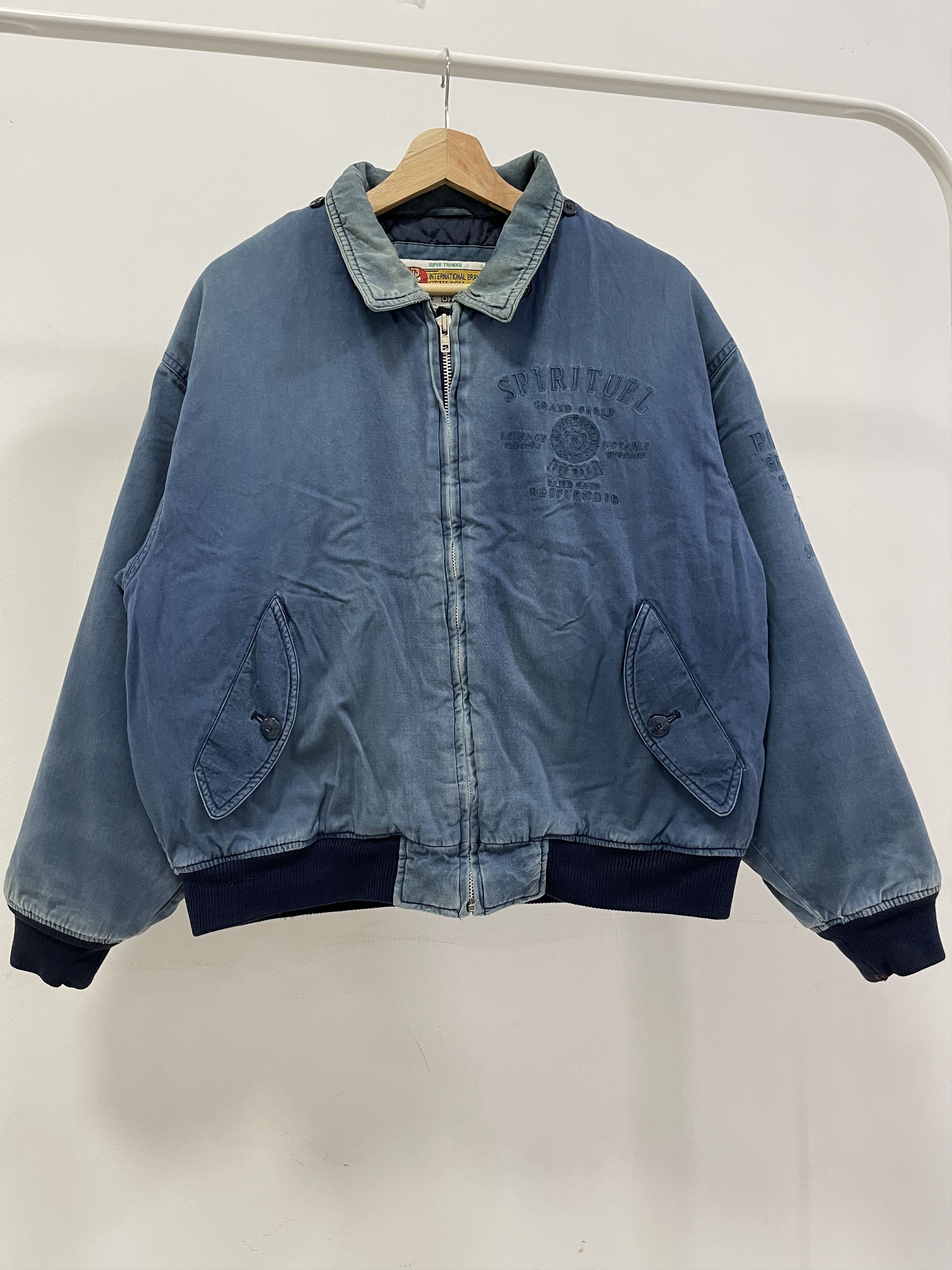 Japanese Brand Vintage Outdoor Off Road Embroidery Bomber jacket Sun Faded Size US L / EU 52-54 / 3 - 3 Thumbnail