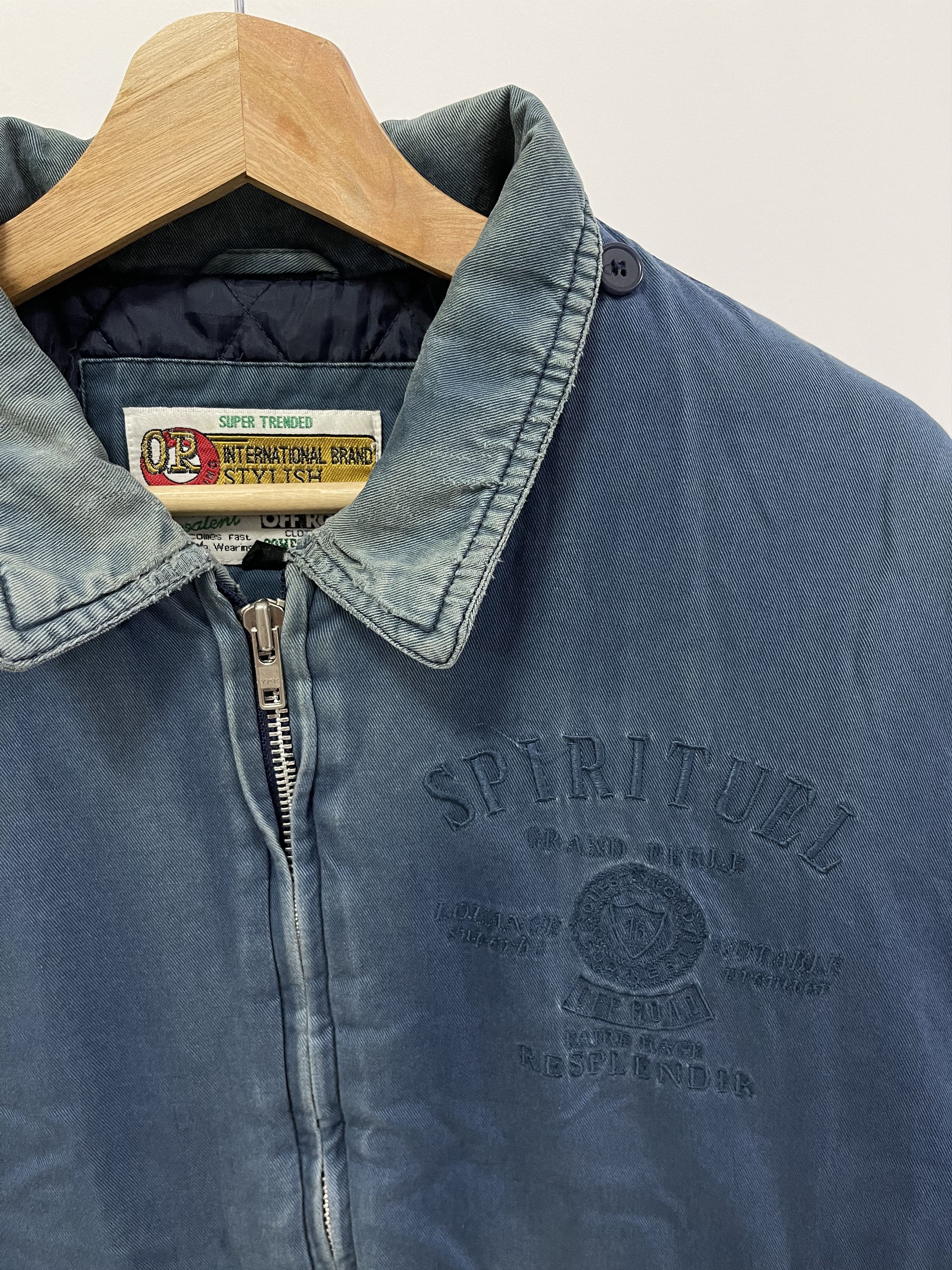 Japanese Brand Vintage Outdoor Off Road Embroidery Bomber jacket Sun Faded Size US L / EU 52-54 / 3 - 4 Thumbnail