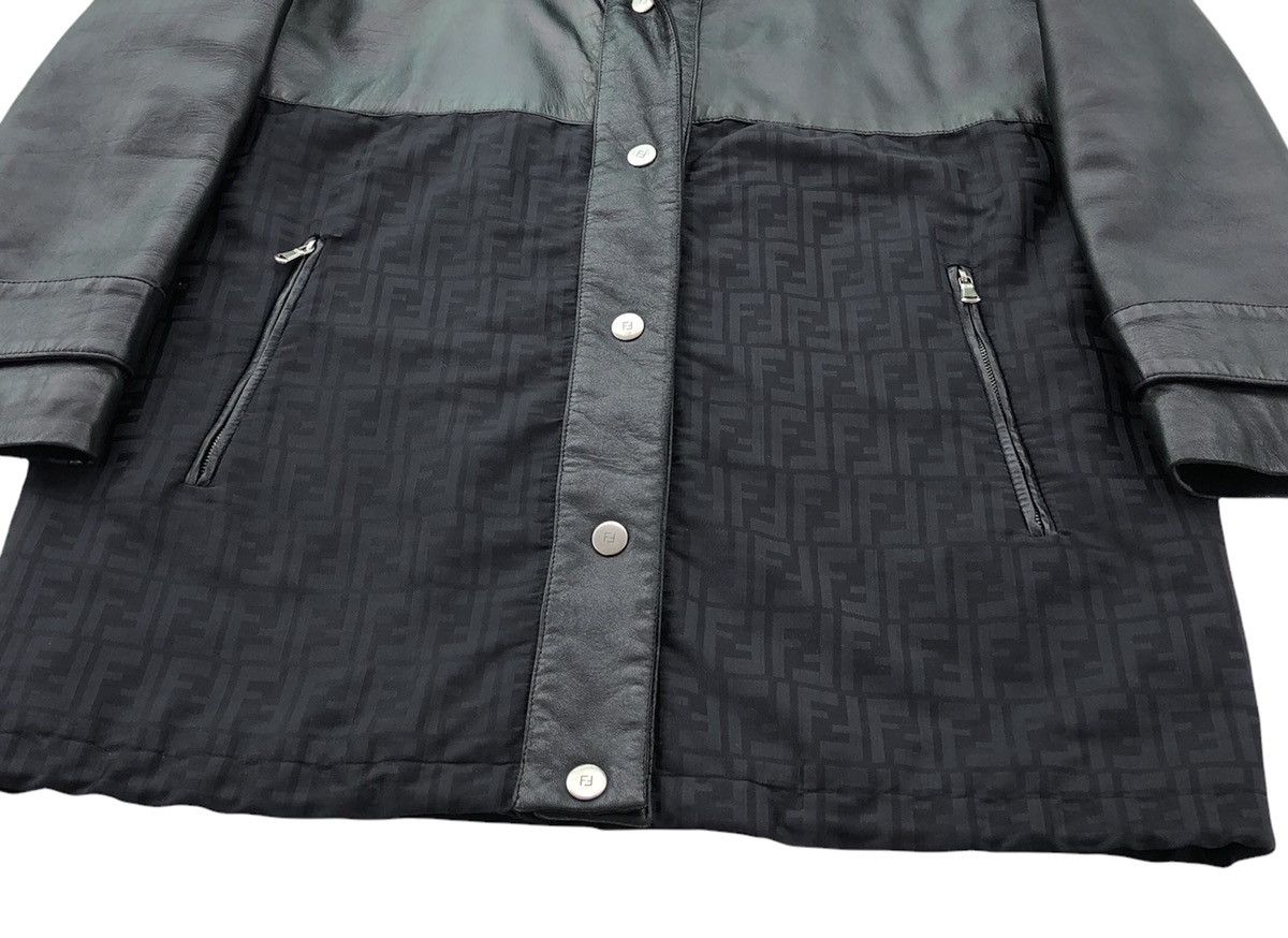 Fendi 🔥Fendi Pelle Monogram Mix Genuine Leather Jacket Size US M / EU 48-50 / 2 - 7 Thumbnail