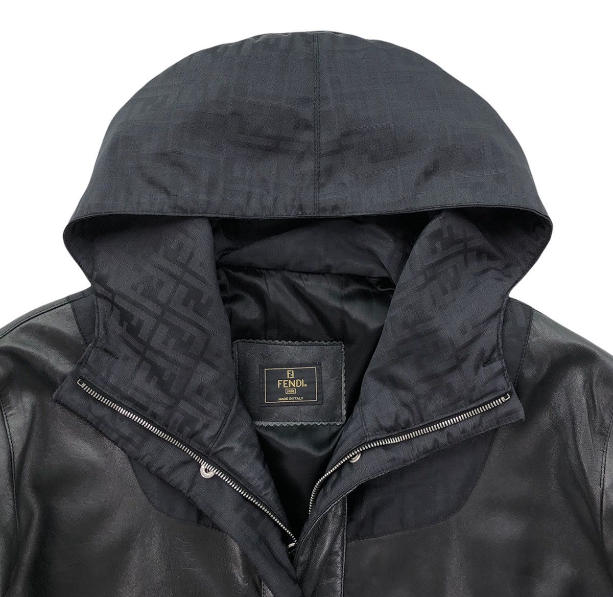 Fendi 🔥Fendi Pelle Monogram Mix Genuine Leather Jacket Size US M / EU 48-50 / 2 - 9 Thumbnail