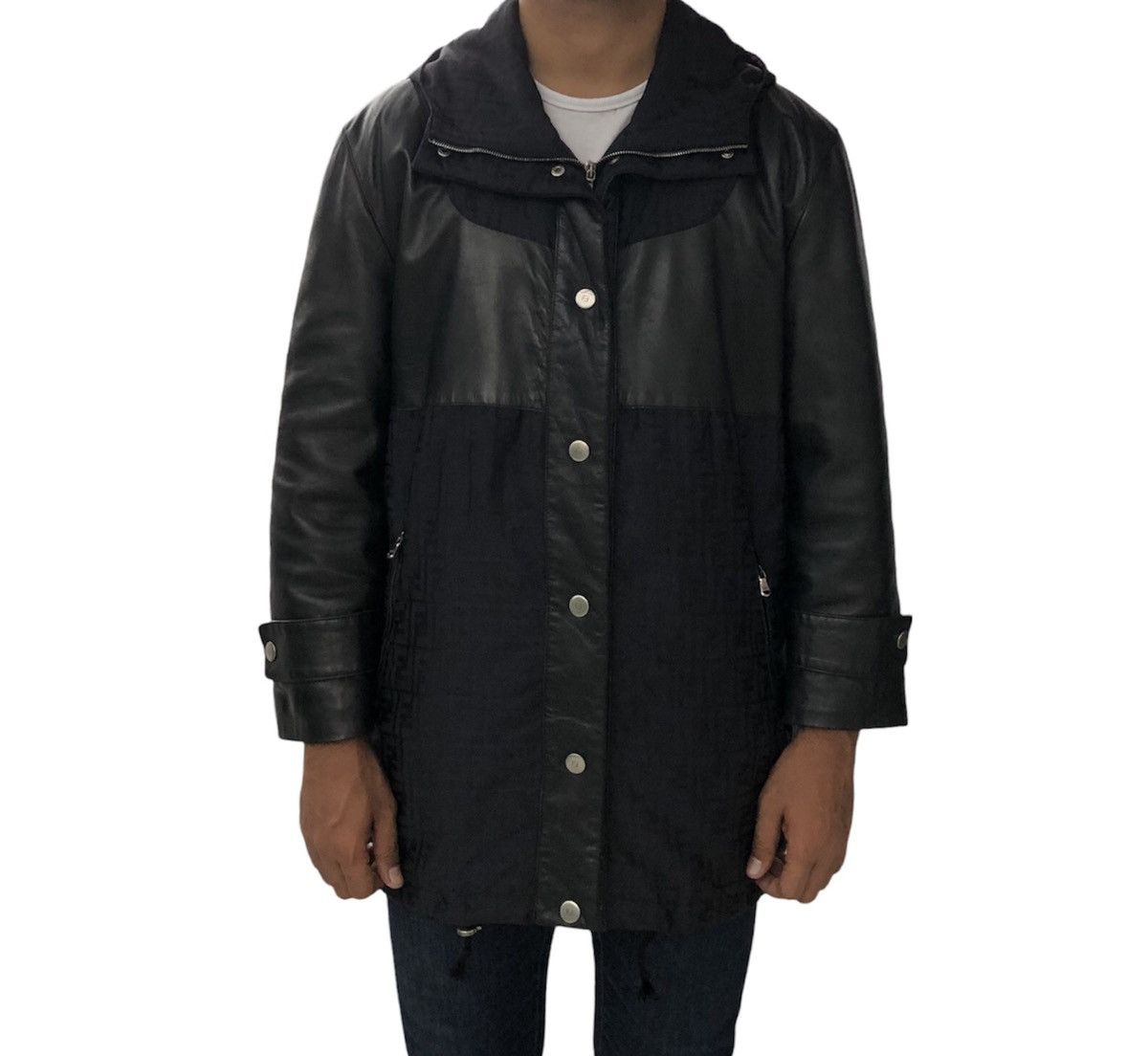 Fendi 🔥Fendi Pelle Monogram Mix Genuine Leather Jacket Size US M / EU 48-50 / 2 - 1 Thumbnail
