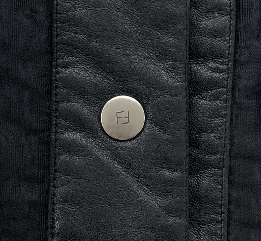 Fendi 🔥Fendi Pelle Monogram Mix Genuine Leather Jacket Size US M / EU 48-50 / 2 - 14 Thumbnail