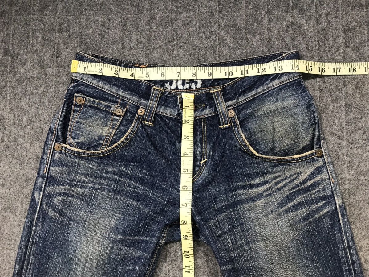 Edwin Vintage Edwin 503 Blue Trip Boocut Jeans Design Size 29" - 16 Thumbnail