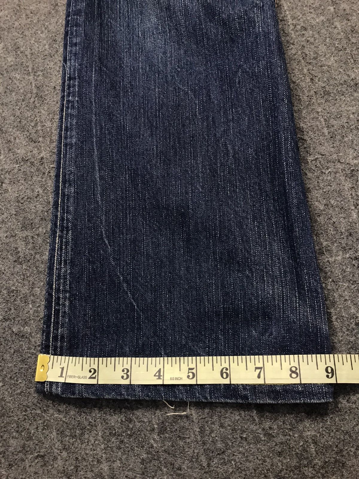 Edwin Vintage Edwin 503 Blue Trip Boocut Jeans Design Size 29" - 19 Thumbnail