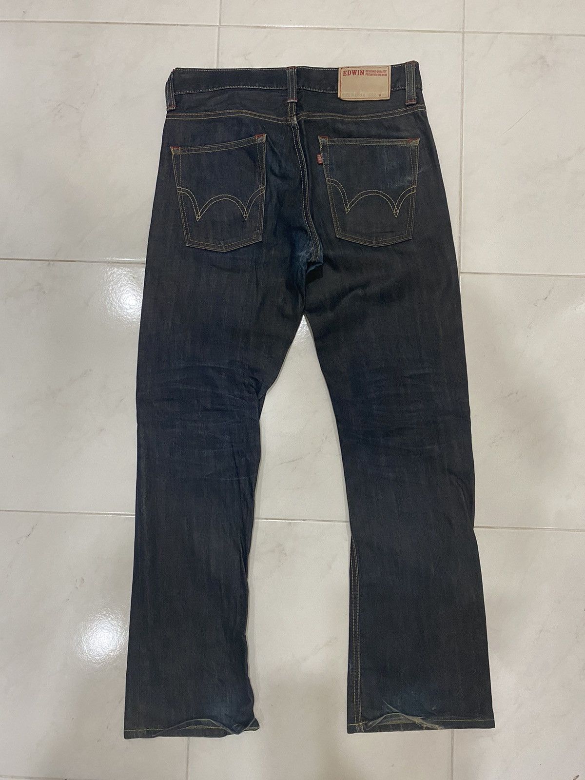 Edwin × Vintage Vintage Edwin 512 Dark Blue Jean Size US 32 / EU 48 - 7 Thumbnail
