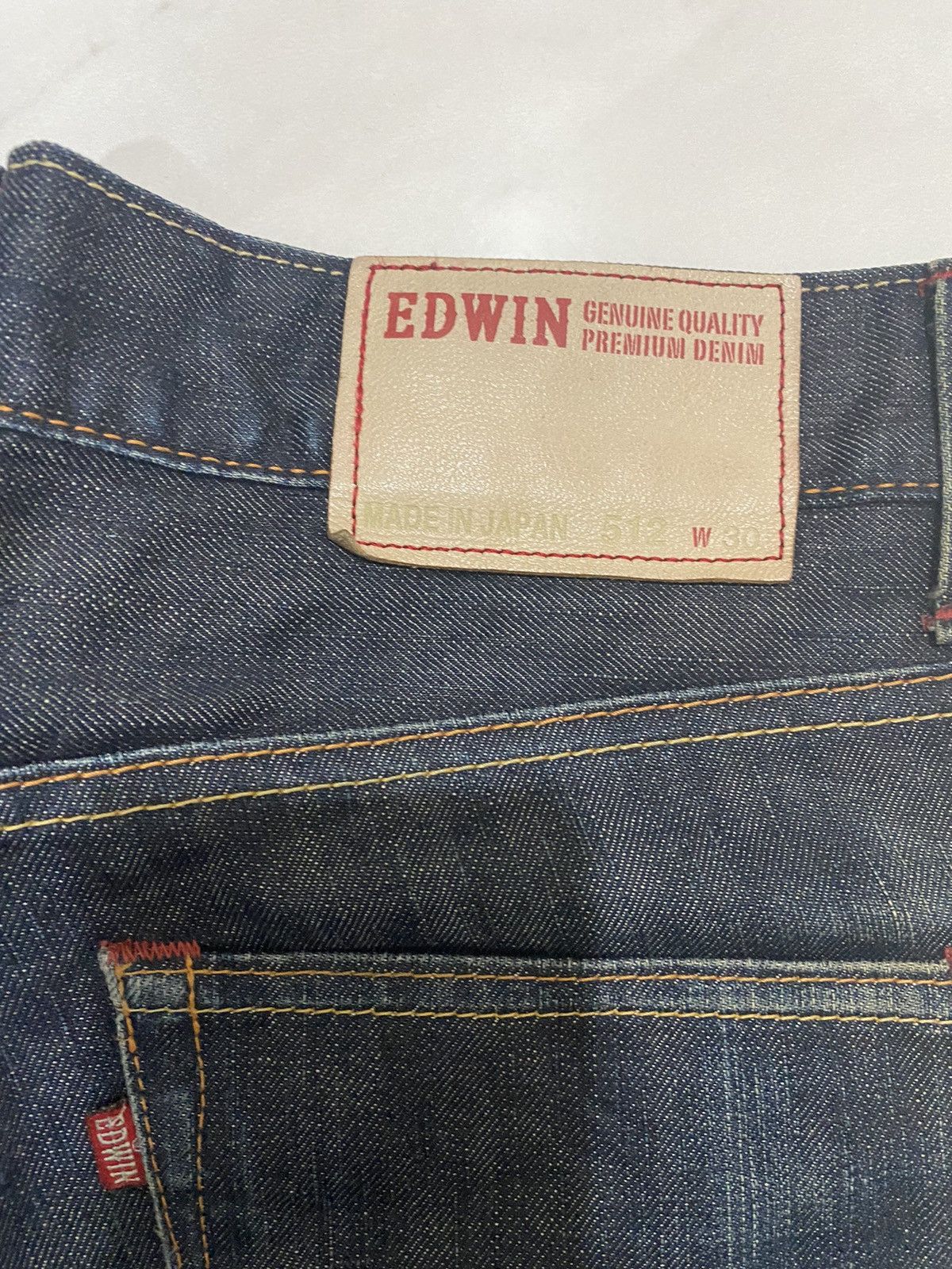 Edwin × Vintage Vintage Edwin 512 Dark Blue Jean Size US 32 / EU 48 - 9 Thumbnail