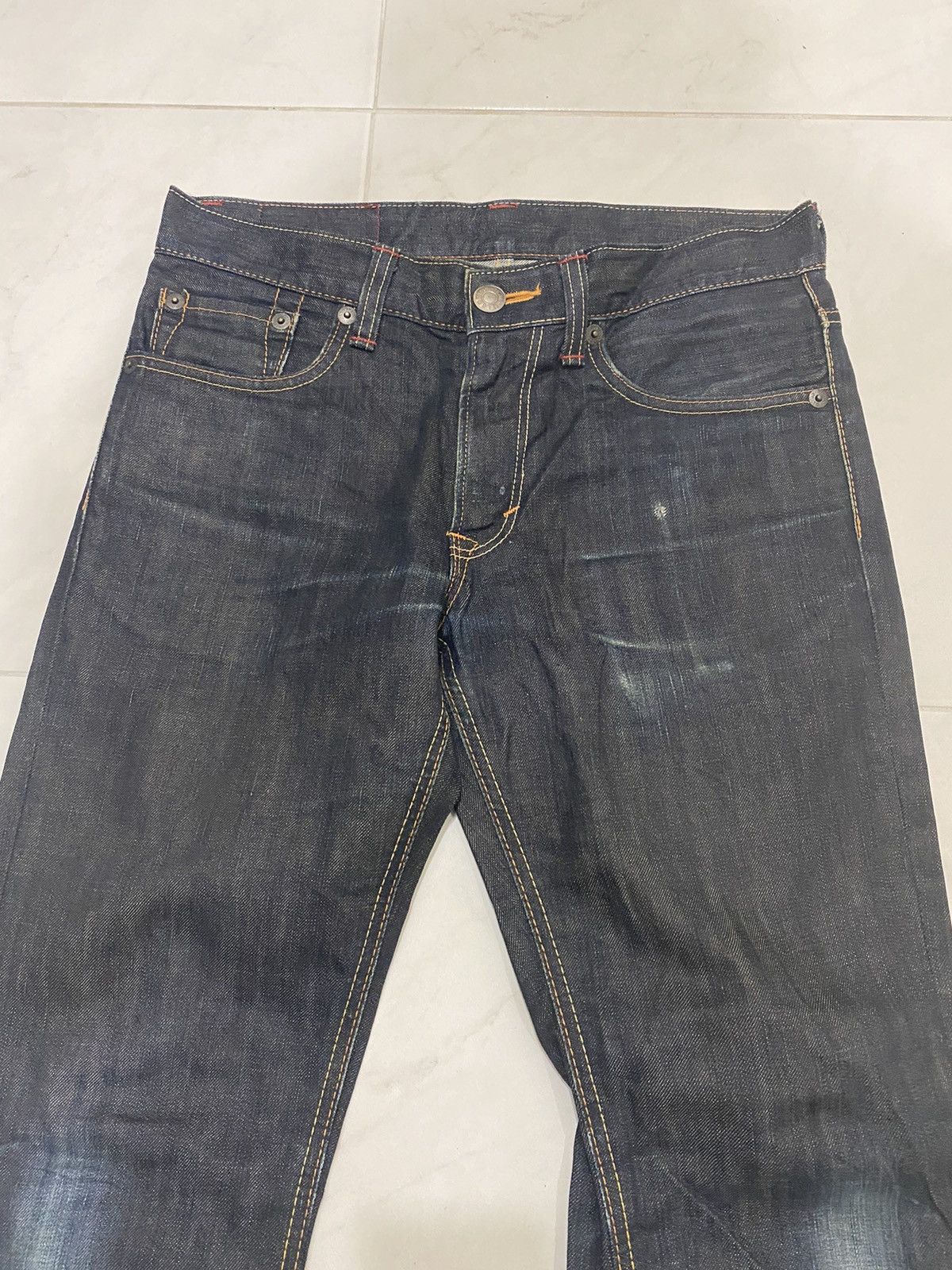 Edwin × Vintage Vintage Edwin 512 Dark Blue Jean Size US 32 / EU 48 - 3 Thumbnail