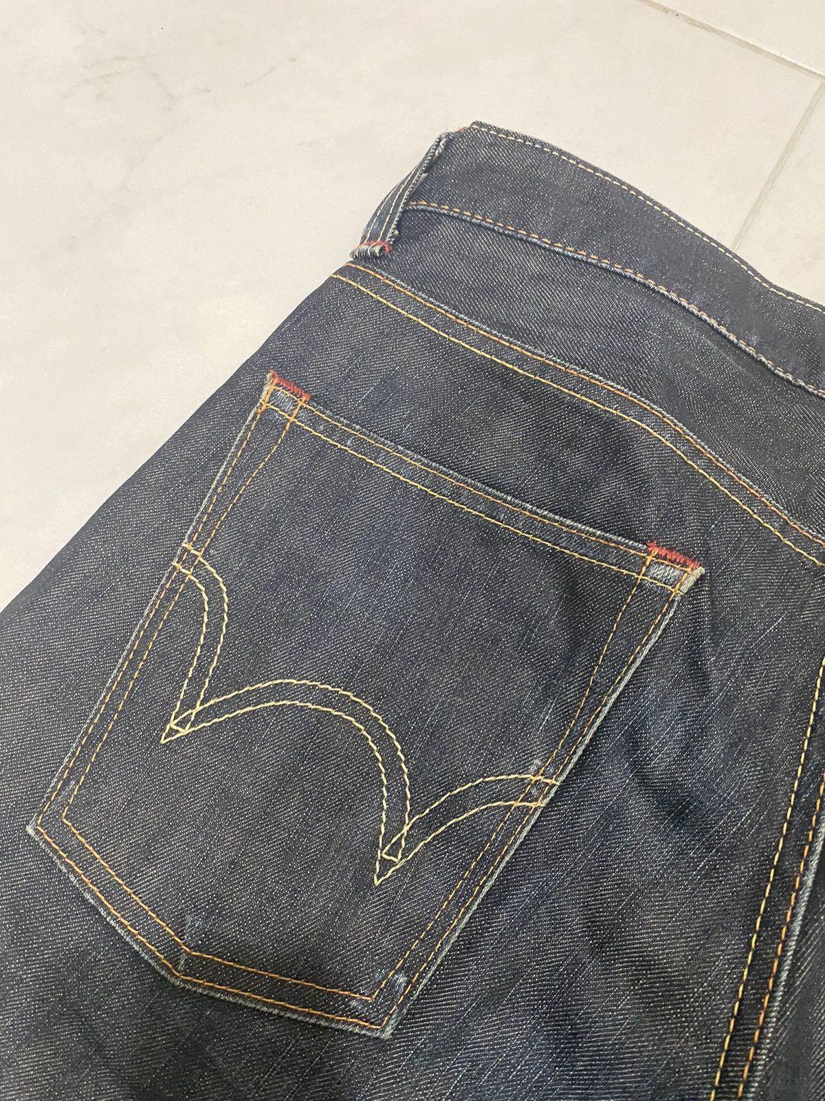 Edwin × Vintage Vintage Edwin 512 Dark Blue Jean Size US 32 / EU 48 - 10 Thumbnail