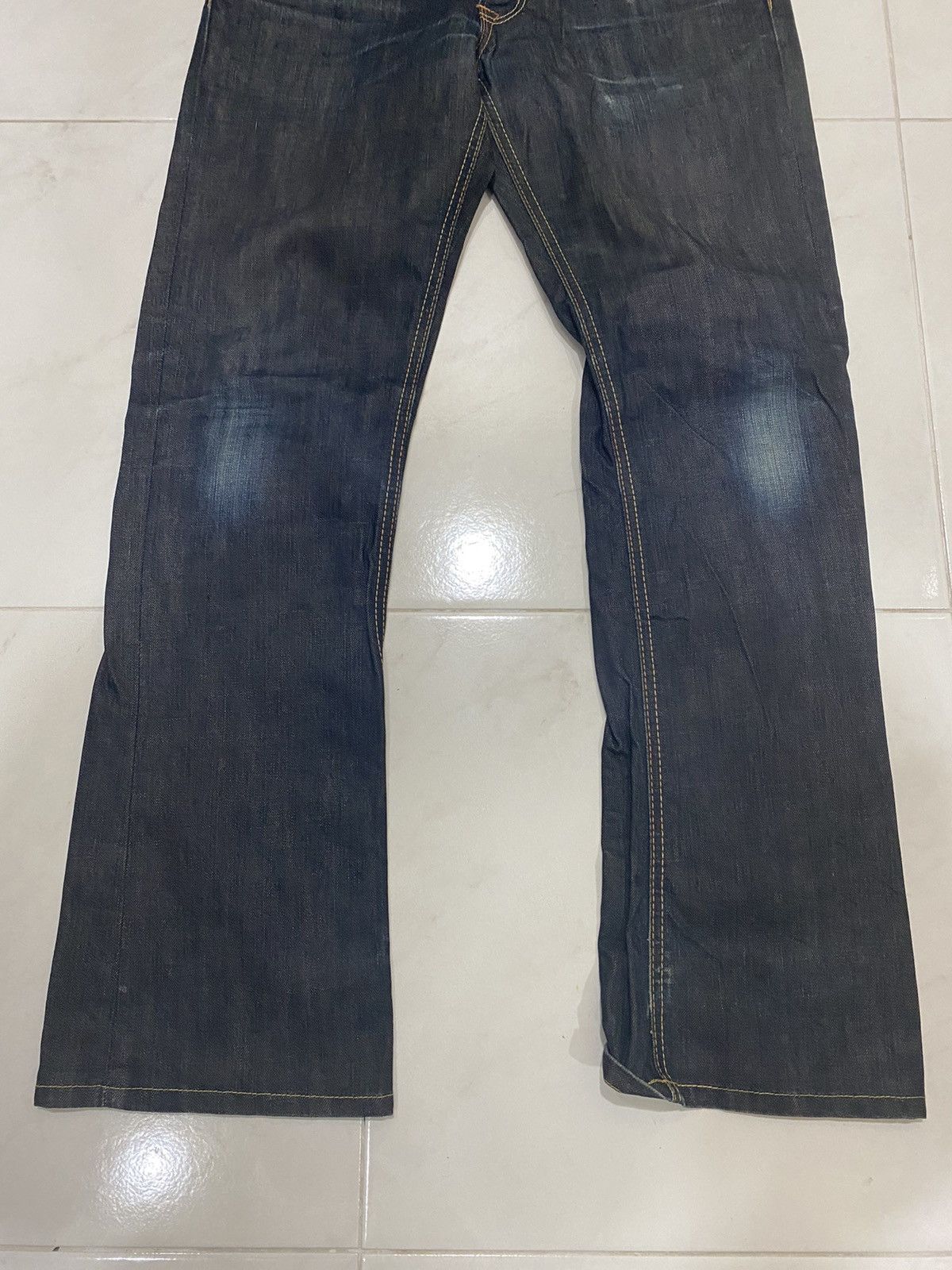 Edwin × Vintage Vintage Edwin 512 Dark Blue Jean Size US 32 / EU 48 - 4 Thumbnail