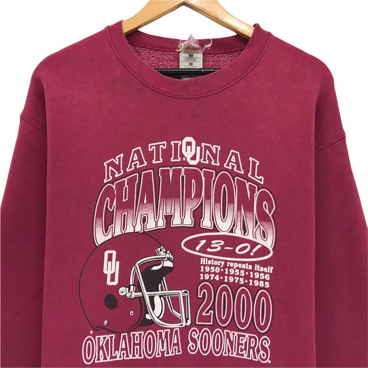 MLB × NFL × Sports Specialties Vintage Oklahoma Sooners Football Team Sweatshirt Size US M / EU 48-50 / 2 - 2 Thumbnail