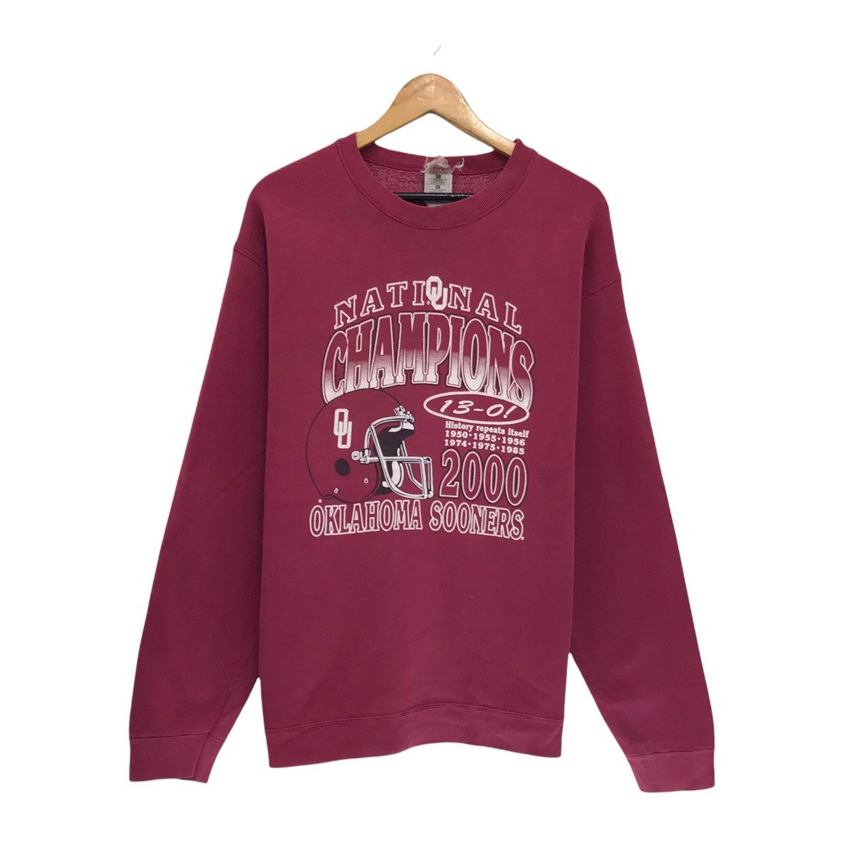 MLB × NFL × Sports Specialties Vintage Oklahoma Sooners Football Team Sweatshirt Size US M / EU 48-50 / 2 - 1 Thumbnail