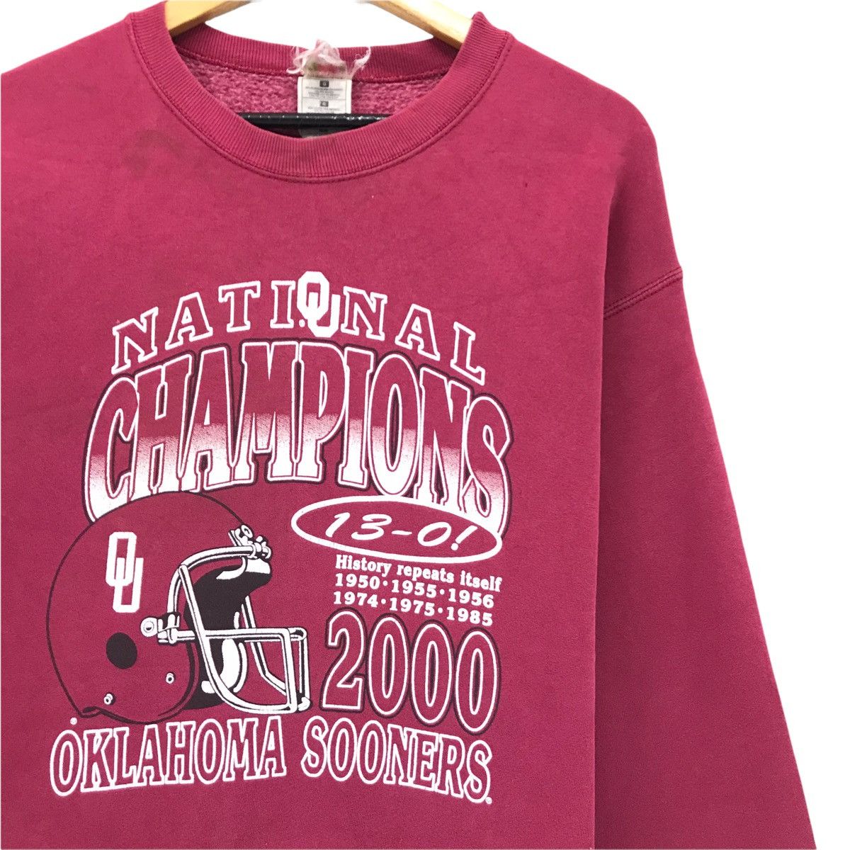 MLB × NFL × Sports Specialties Vintage Oklahoma Sooners Football Team Sweatshirt Size US M / EU 48-50 / 2 - 3 Thumbnail