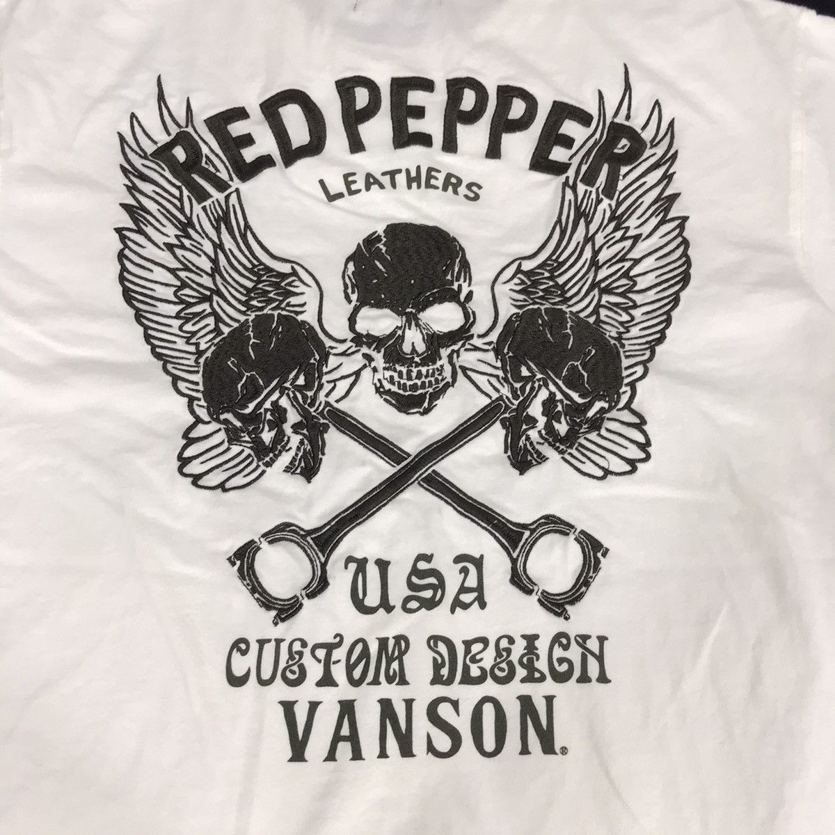 Japanese Brand Vanson Leather Red Pepper Custom Design Japanese Fashion Size US M / EU 48-50 / 2 - 2 Thumbnail