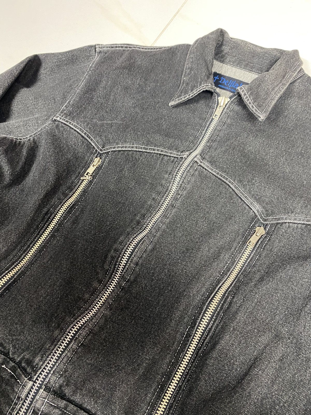 Japanese Brand Vintage Delilah By Black Denim Jacket. J005 Size US M / EU 48-50 / 2 - 6 Thumbnail