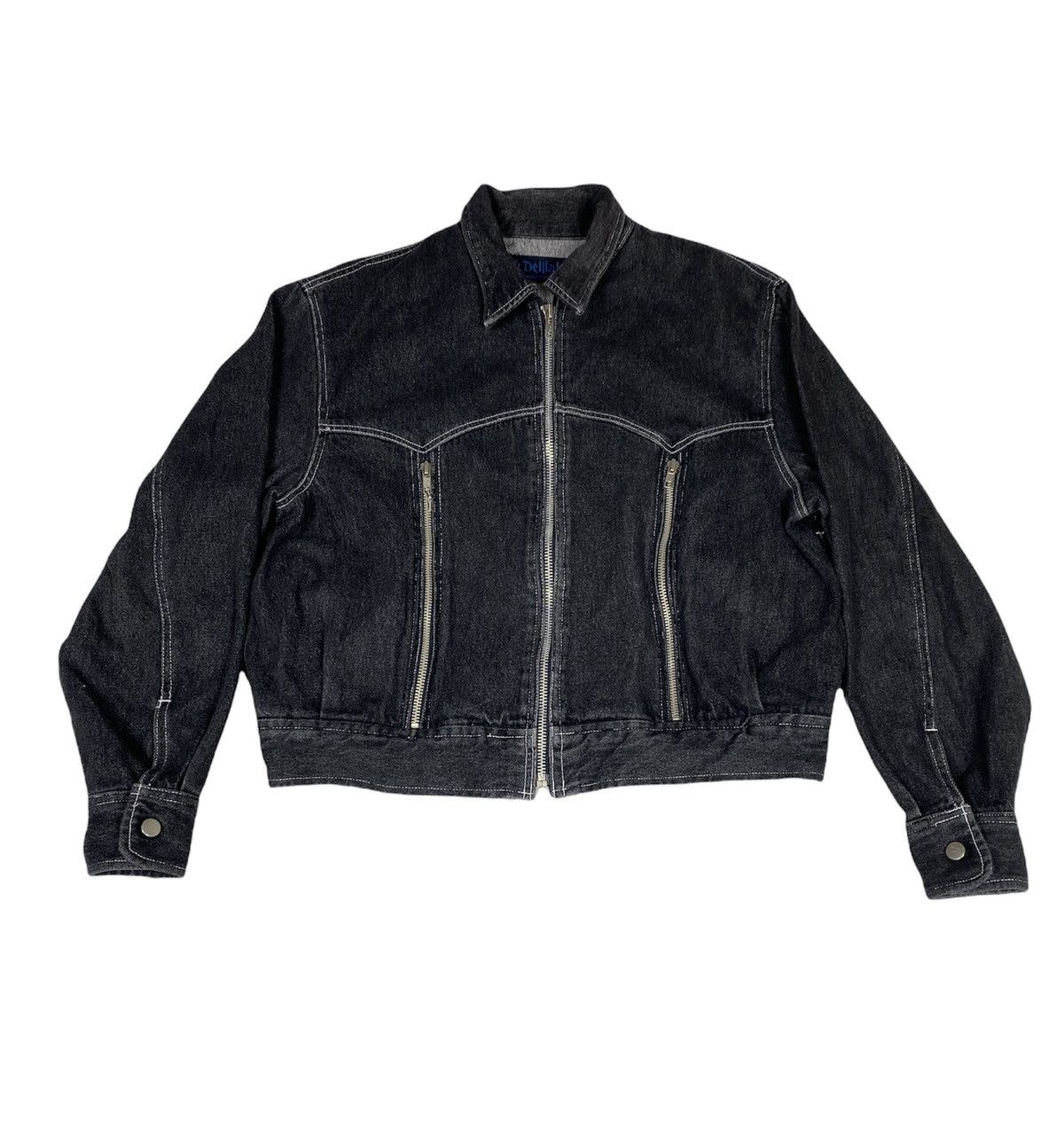 Japanese Brand Vintage Delilah By Black Denim Jacket. J005 Size US M / EU 48-50 / 2 - 1 Thumbnail