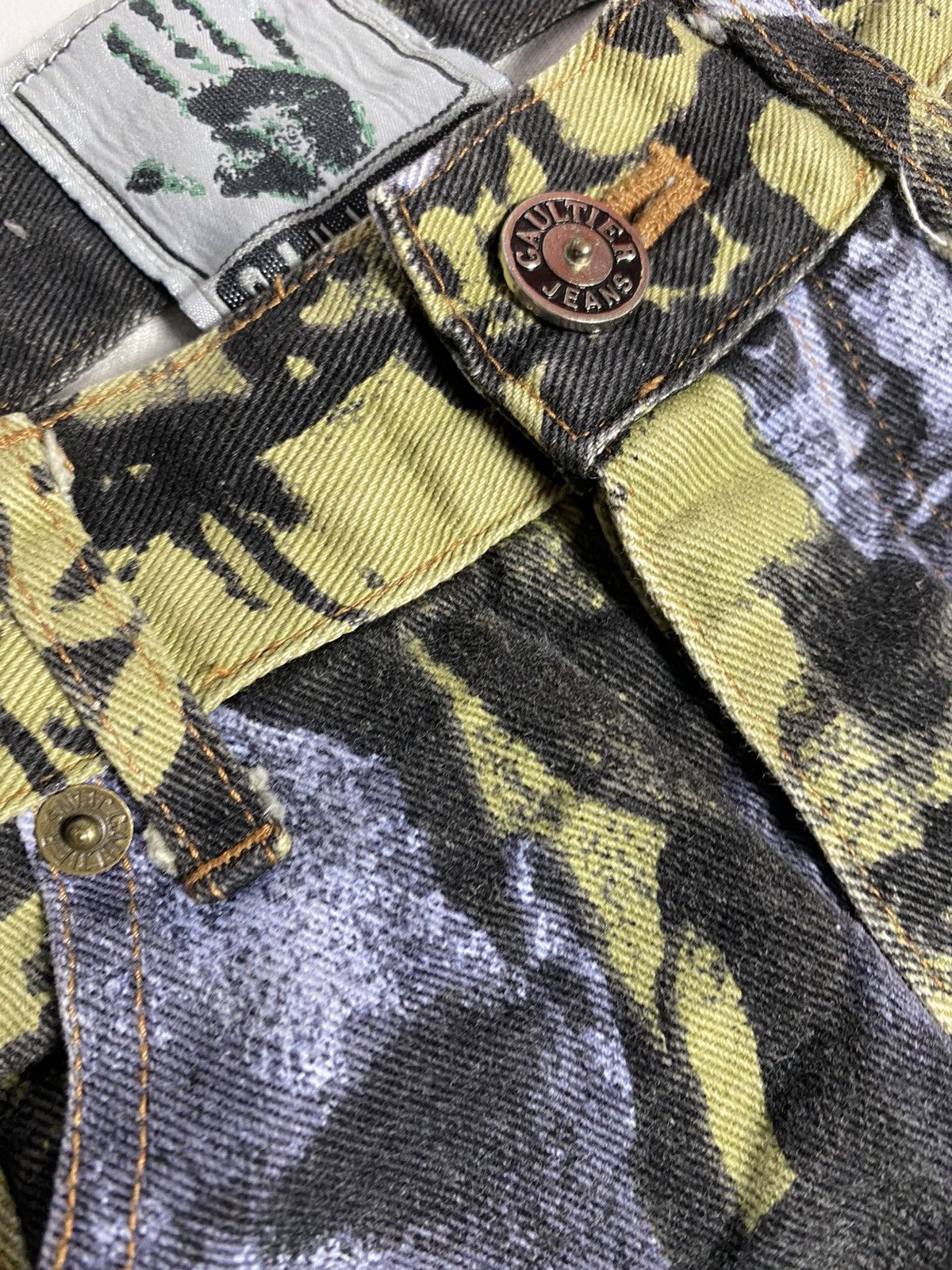 Jean Paul Gaultier Jean Paul Gaultier AW92 Archive Jacquard Face Denim S051 Size US 27 - 5 Thumbnail