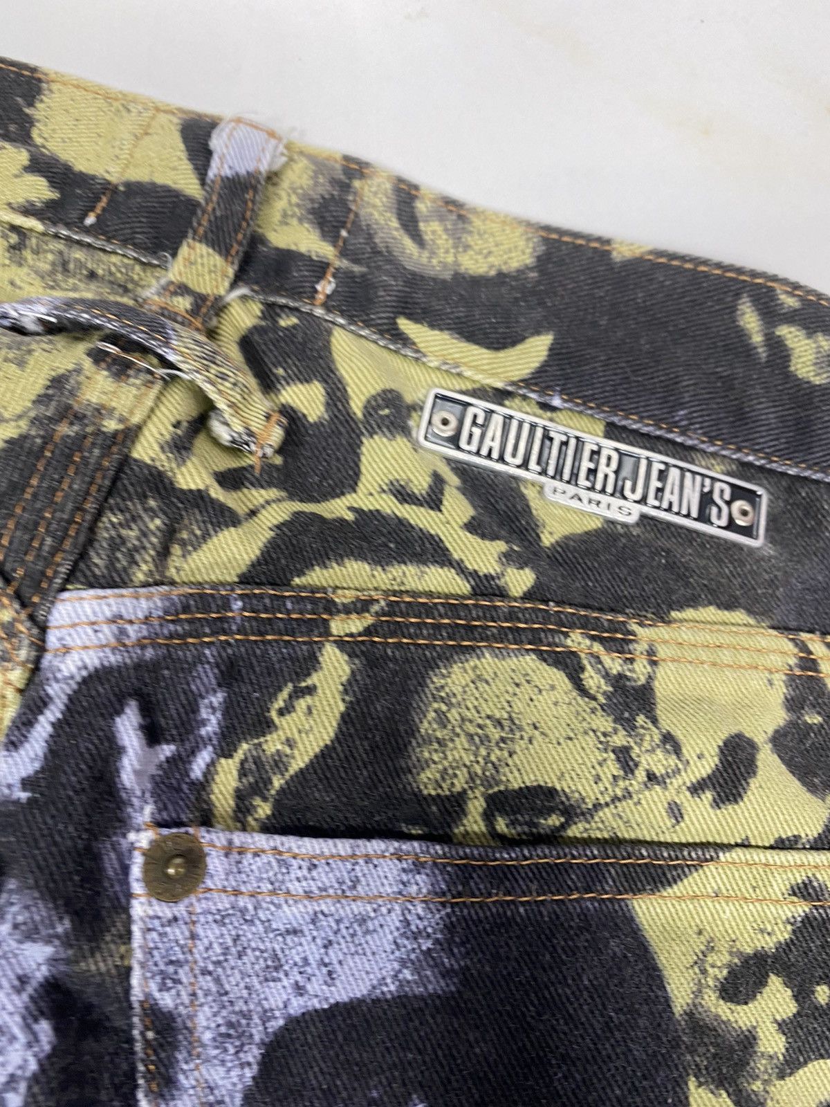 Jean Paul Gaultier Jean Paul Gaultier AW92 Archive Jacquard Face Denim S051 Size US 27 - 12 Thumbnail
